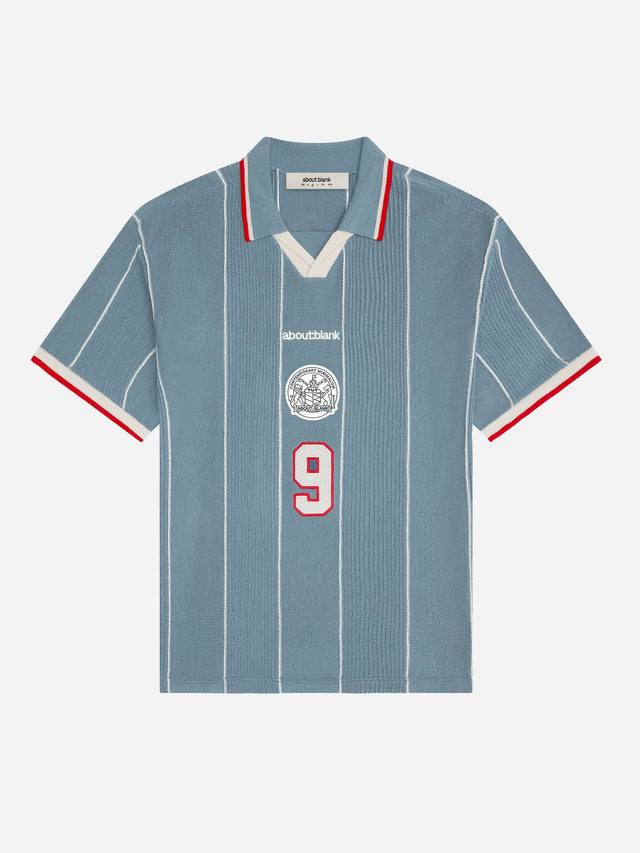 knitted football shirt grey