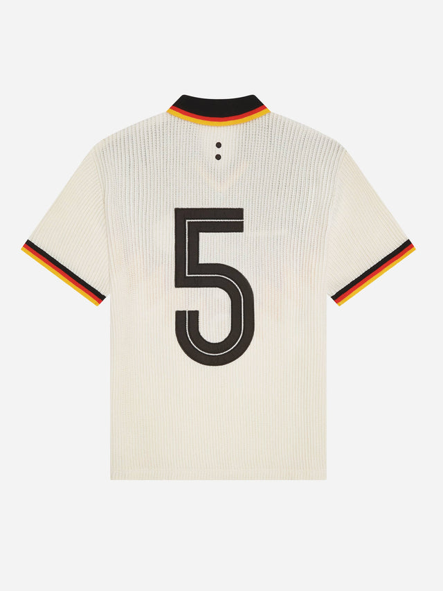 knitted football shirt white/black