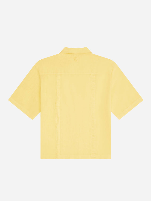 guayabera shirt yellow