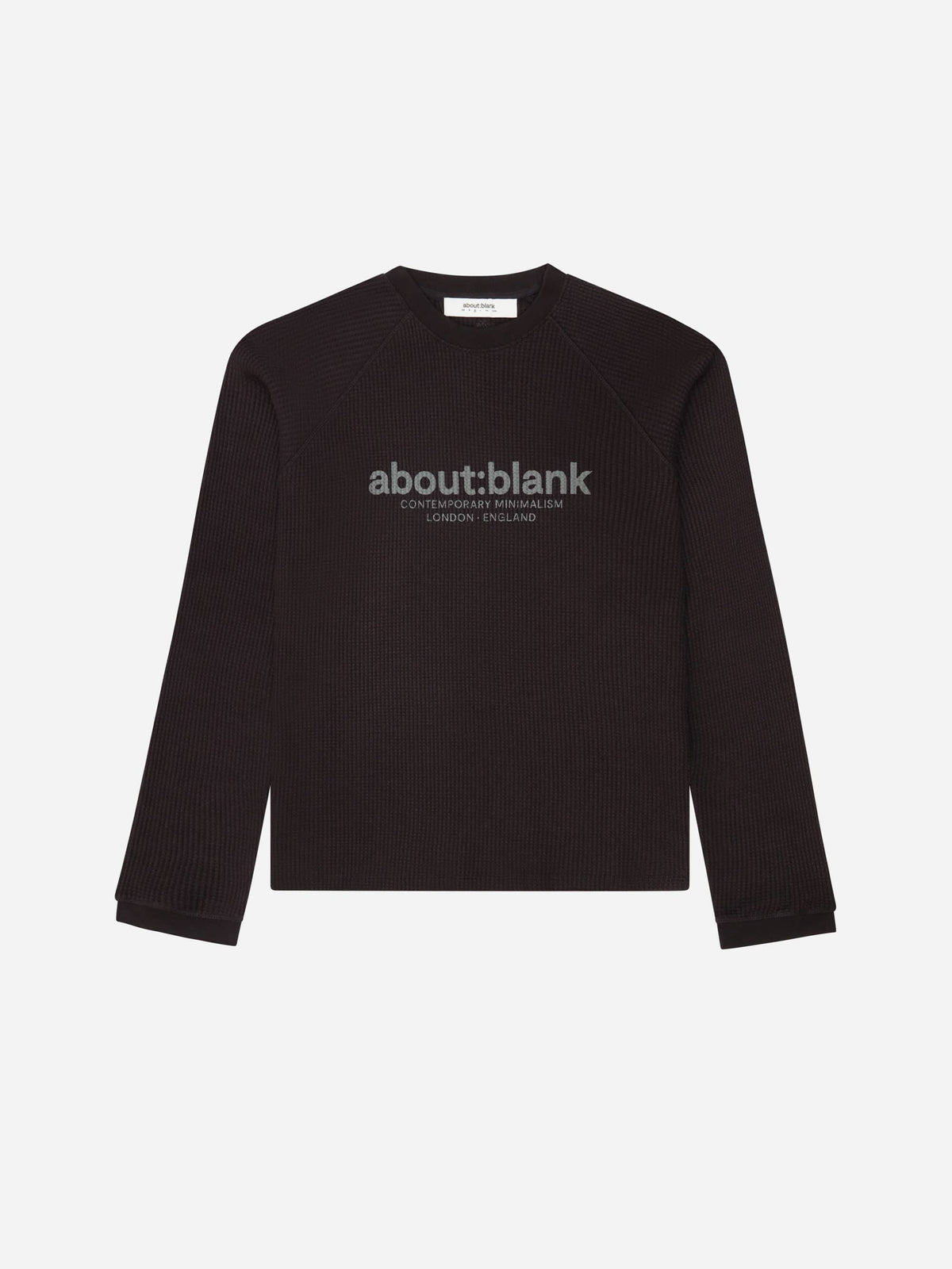 garcon long sleeve waffle black