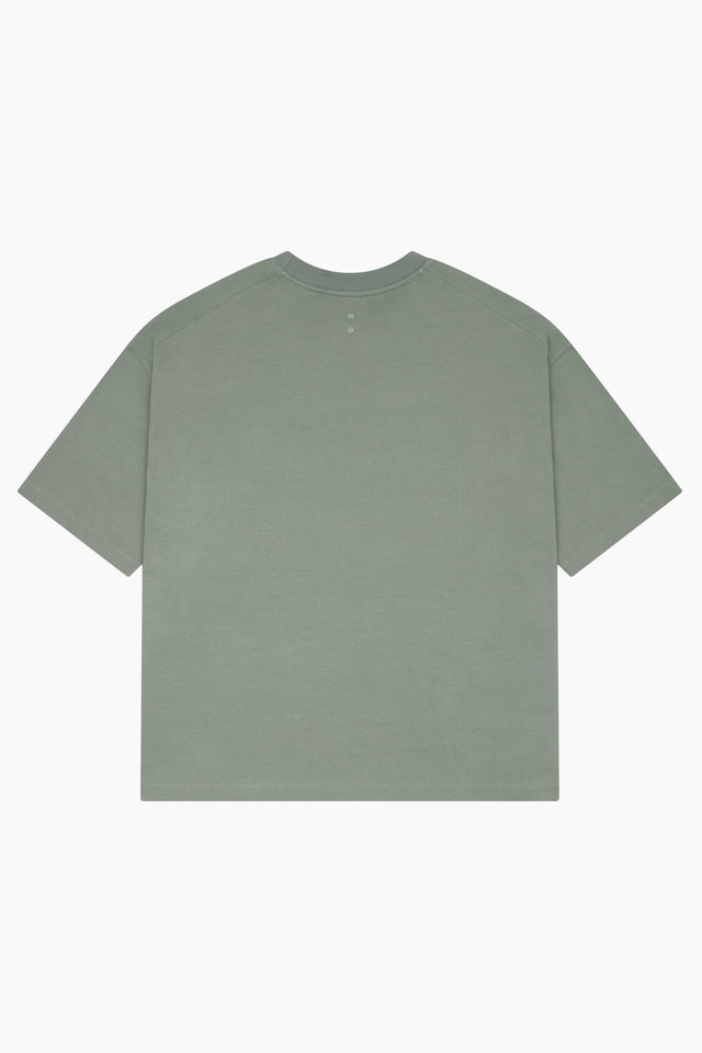 dual logo t-shirt sage/ecru