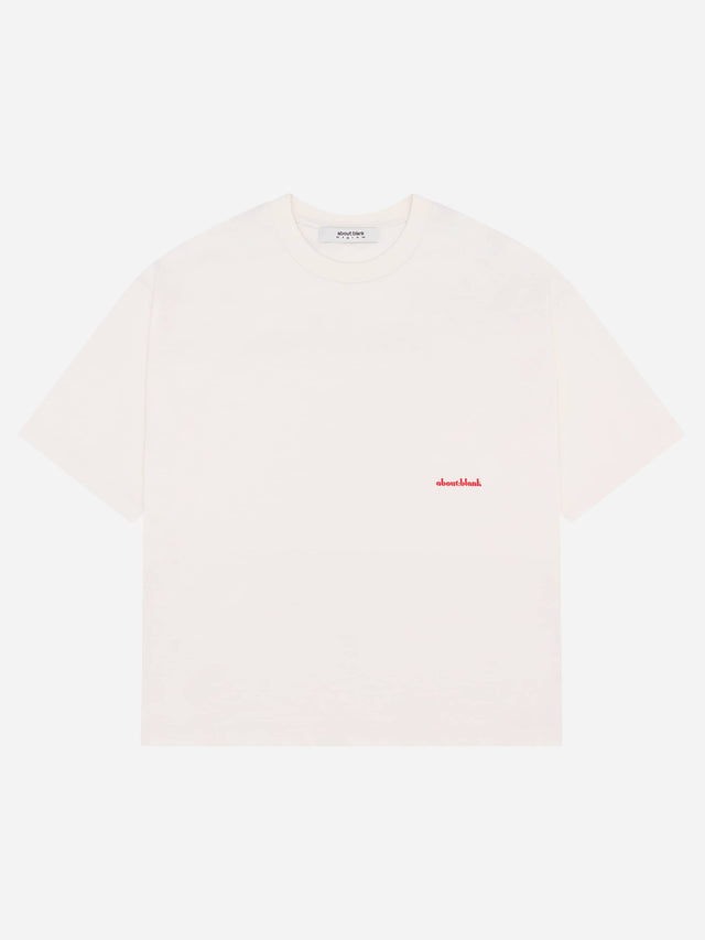 haus t-shirt oat/red