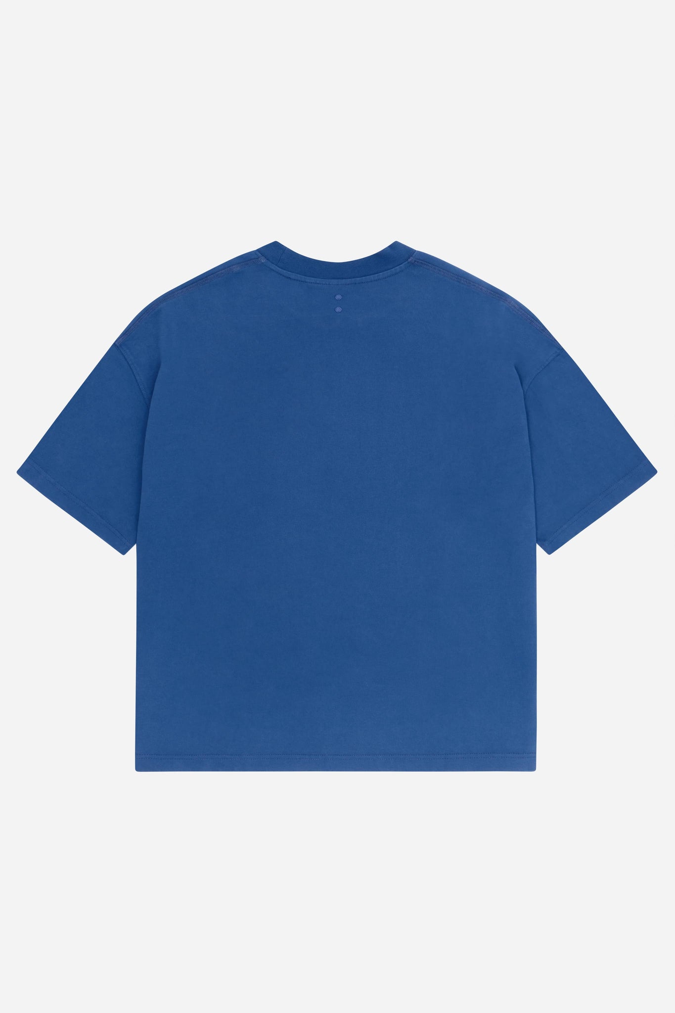 initial mock neck t-shirt estate blue/white