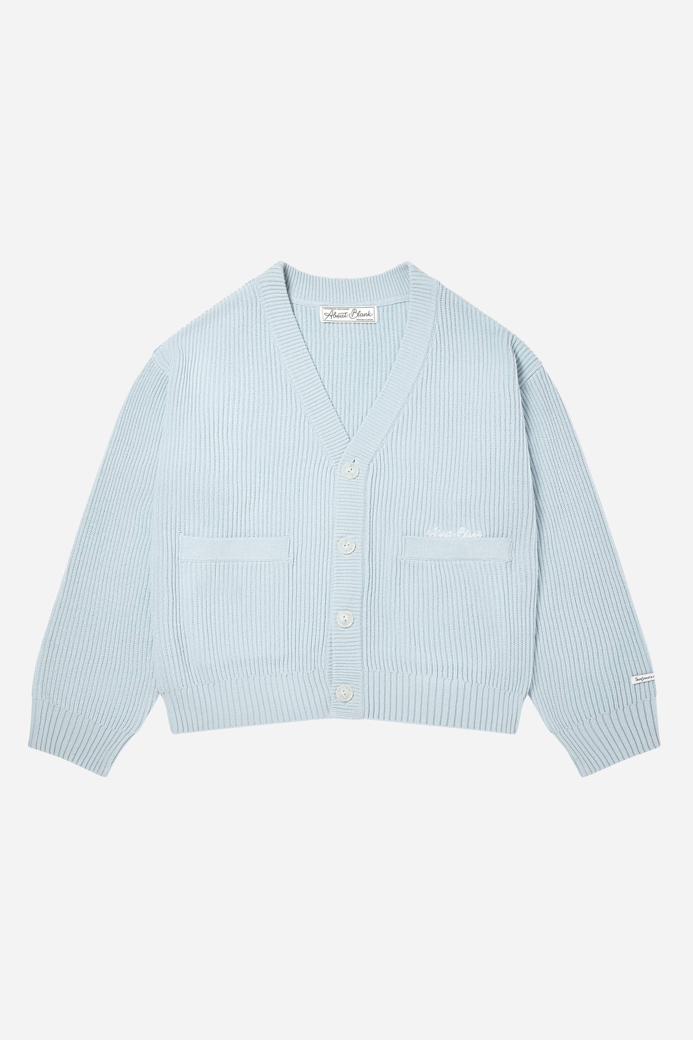 knitted cardigan arctic blue