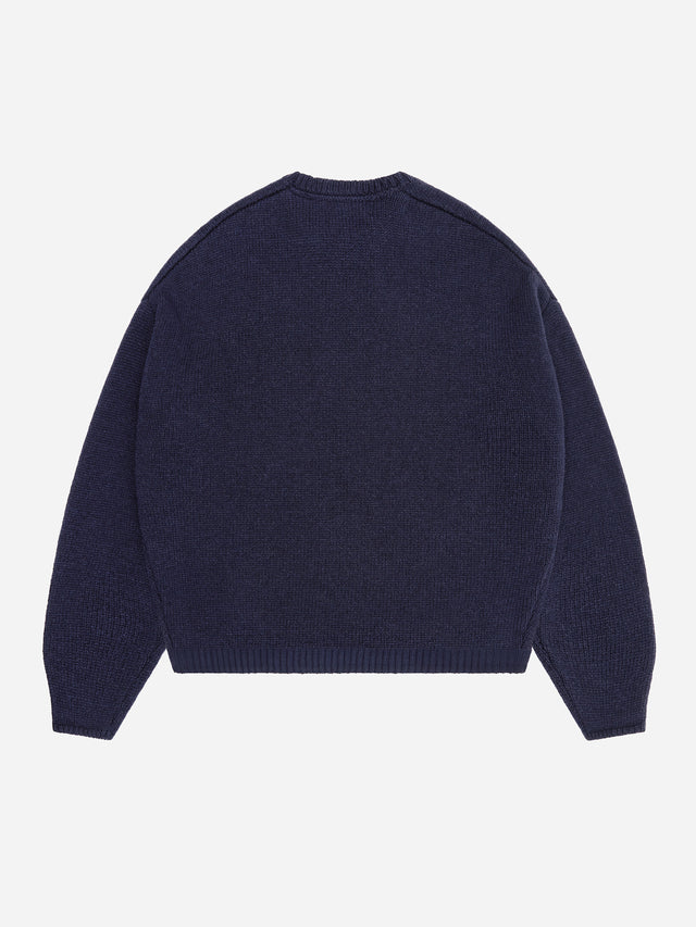 varsity knit crew navy