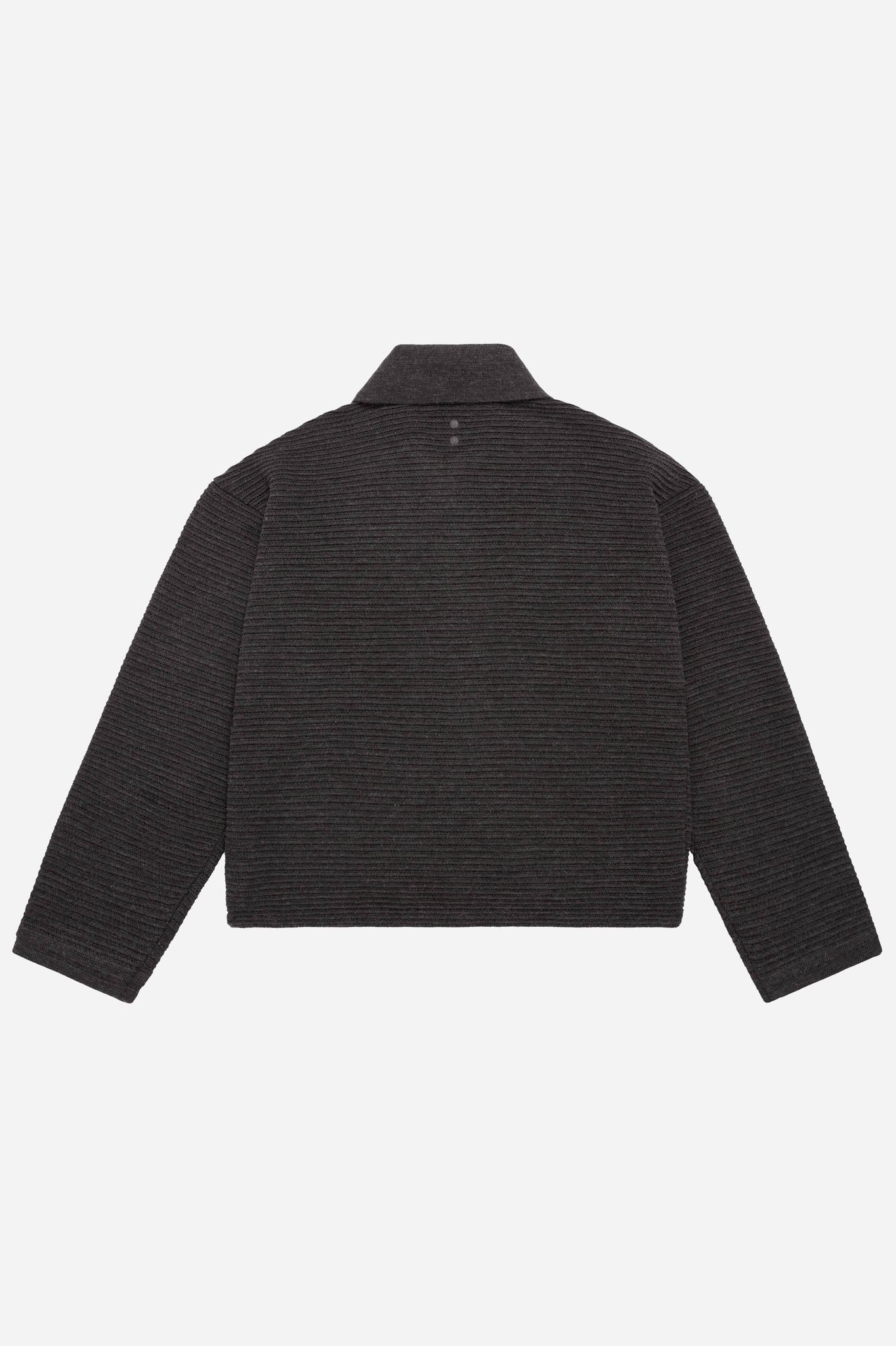 knitted zipped sports jacket charcoal