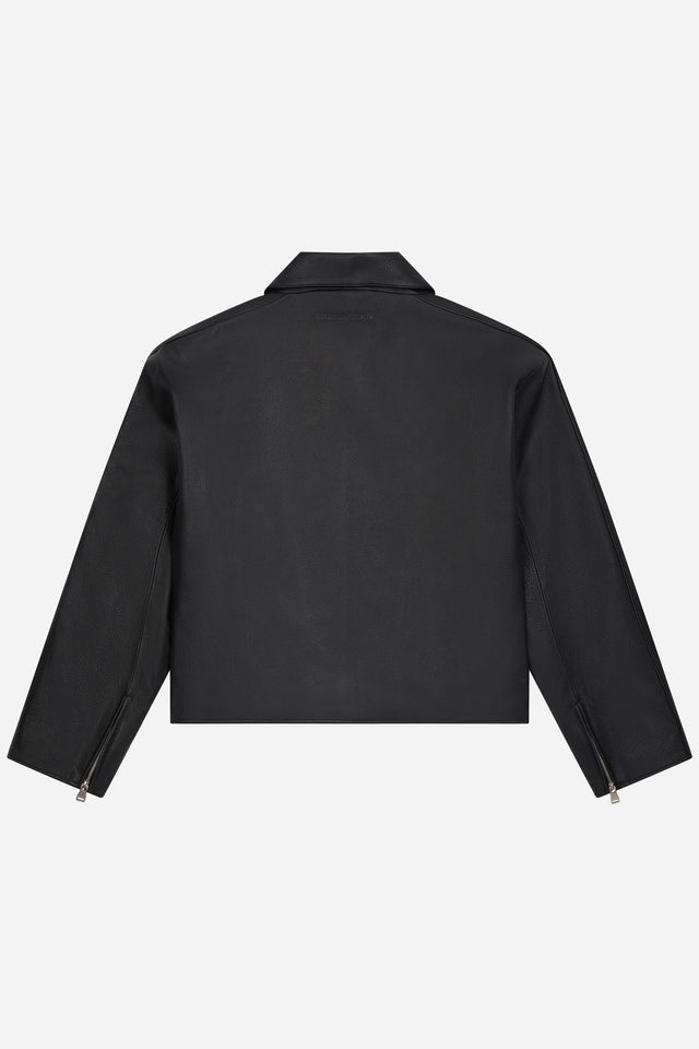 leather jacket black