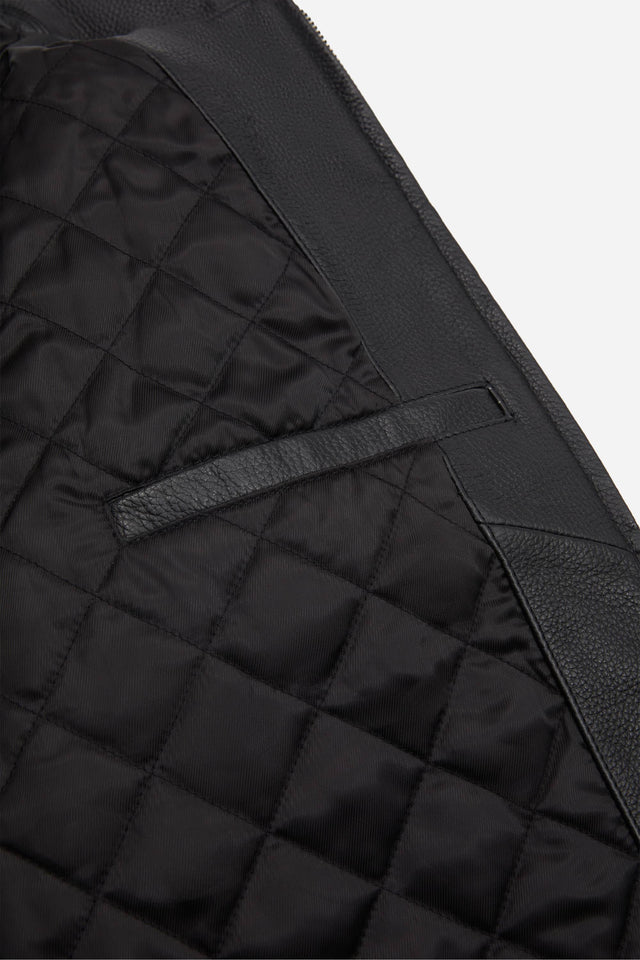 leather jacket black