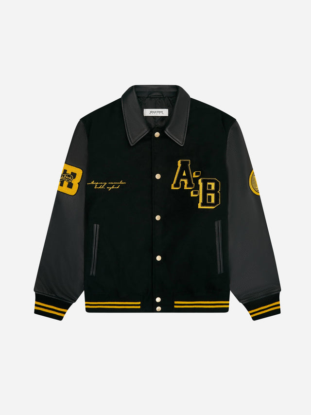 letterman jacket black