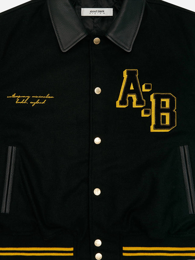 letterman jacket black