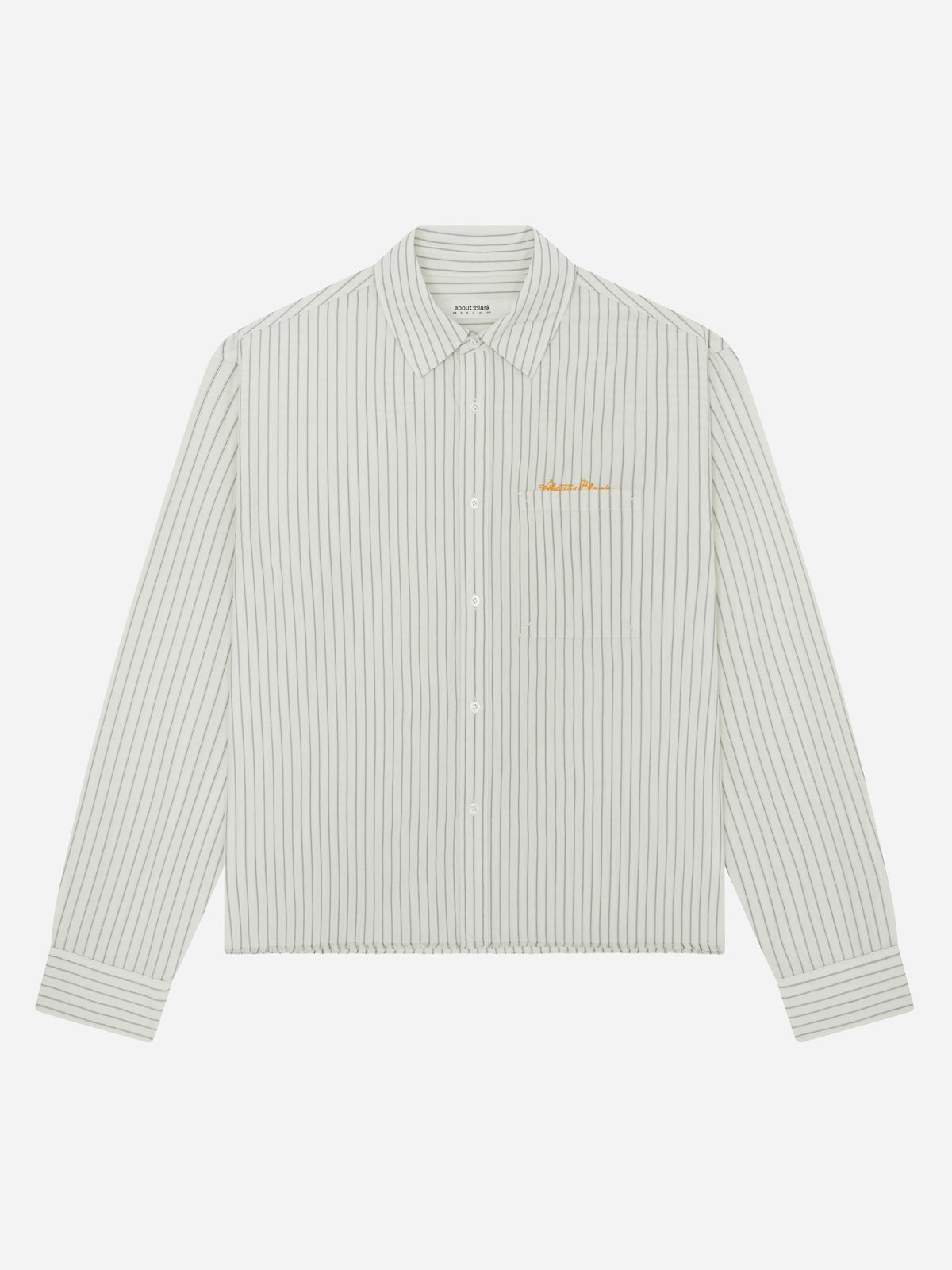 casper raw hem shirt ecru