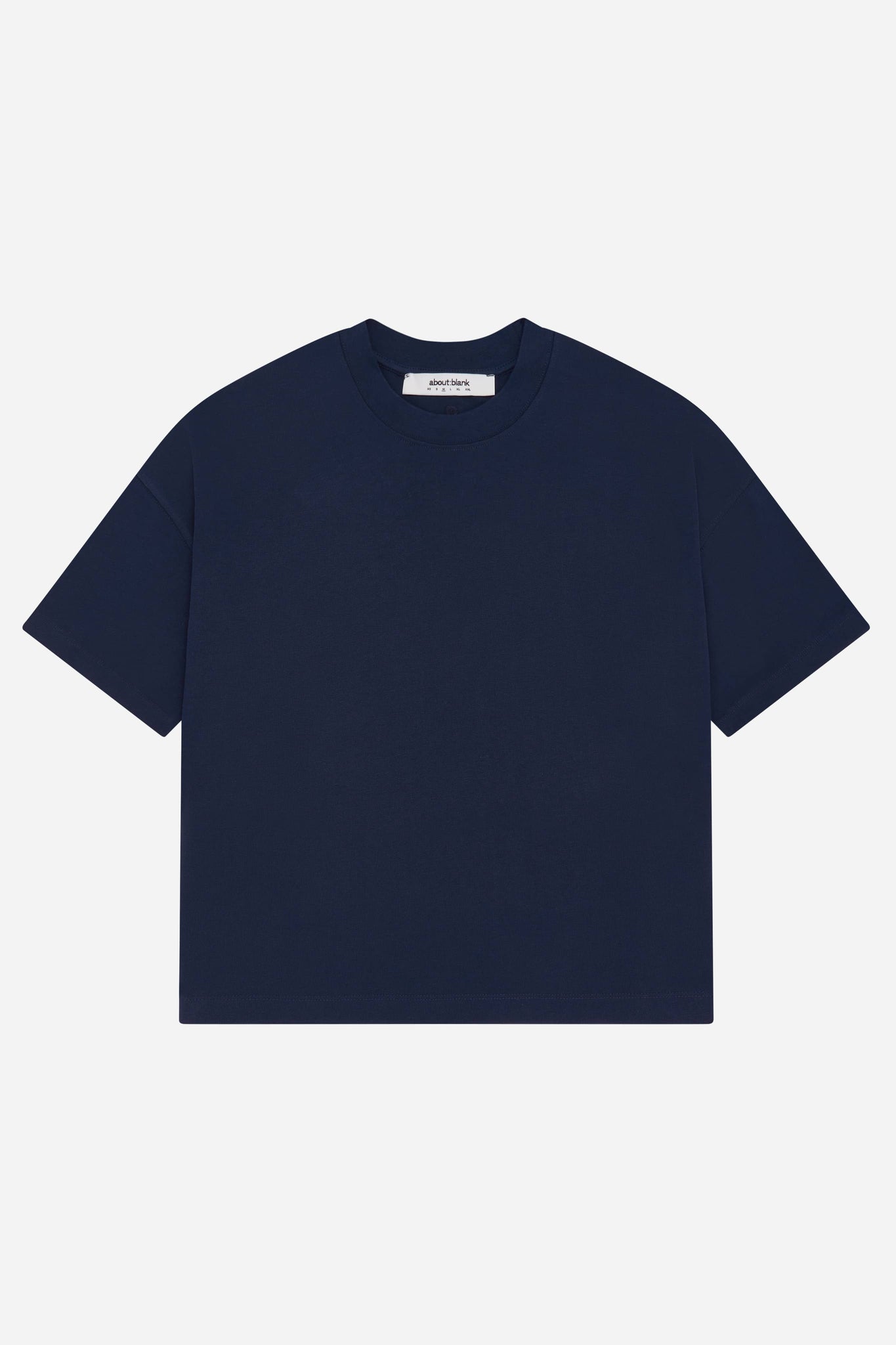 mock neck t-shirt navy