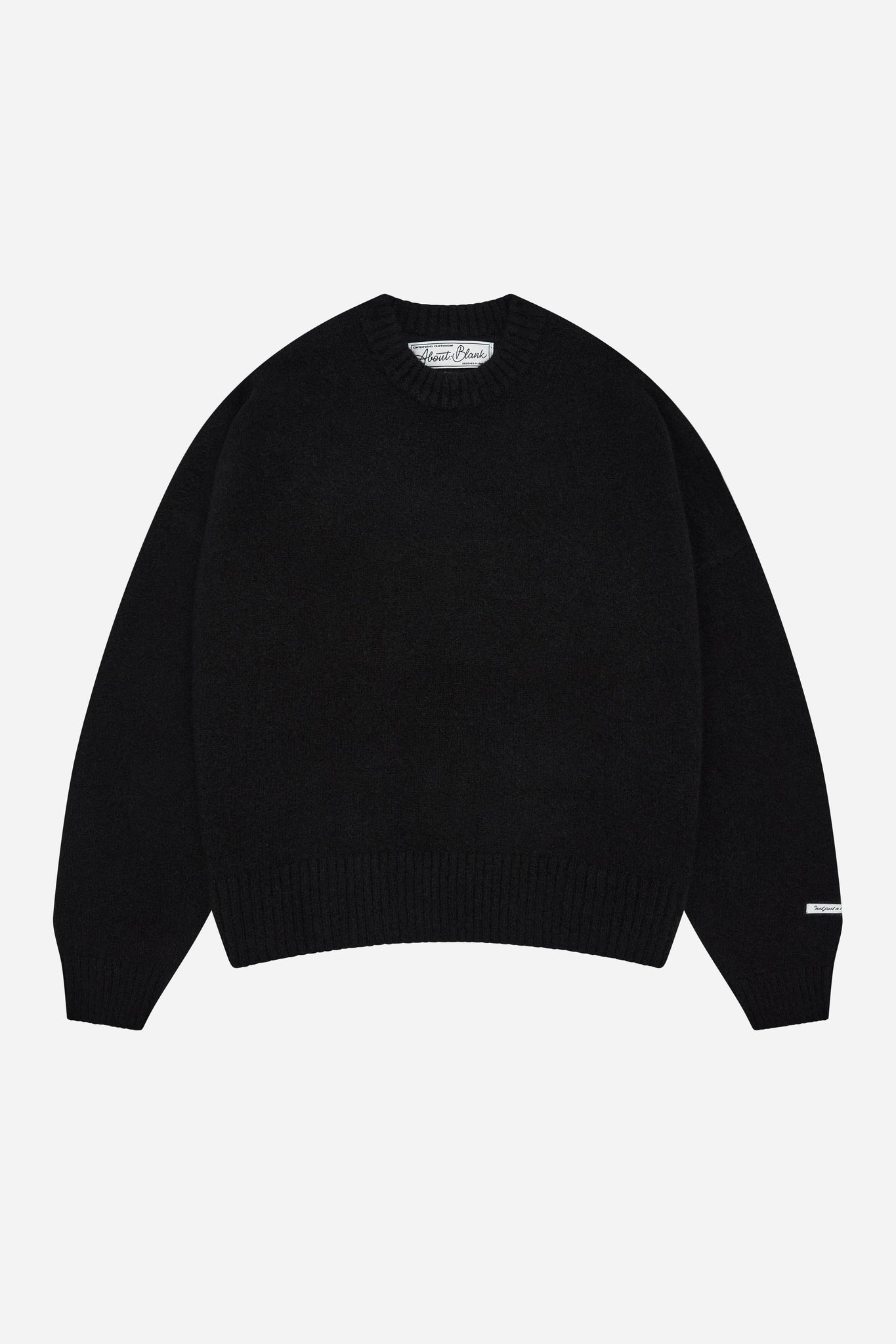 mohair crew neck black