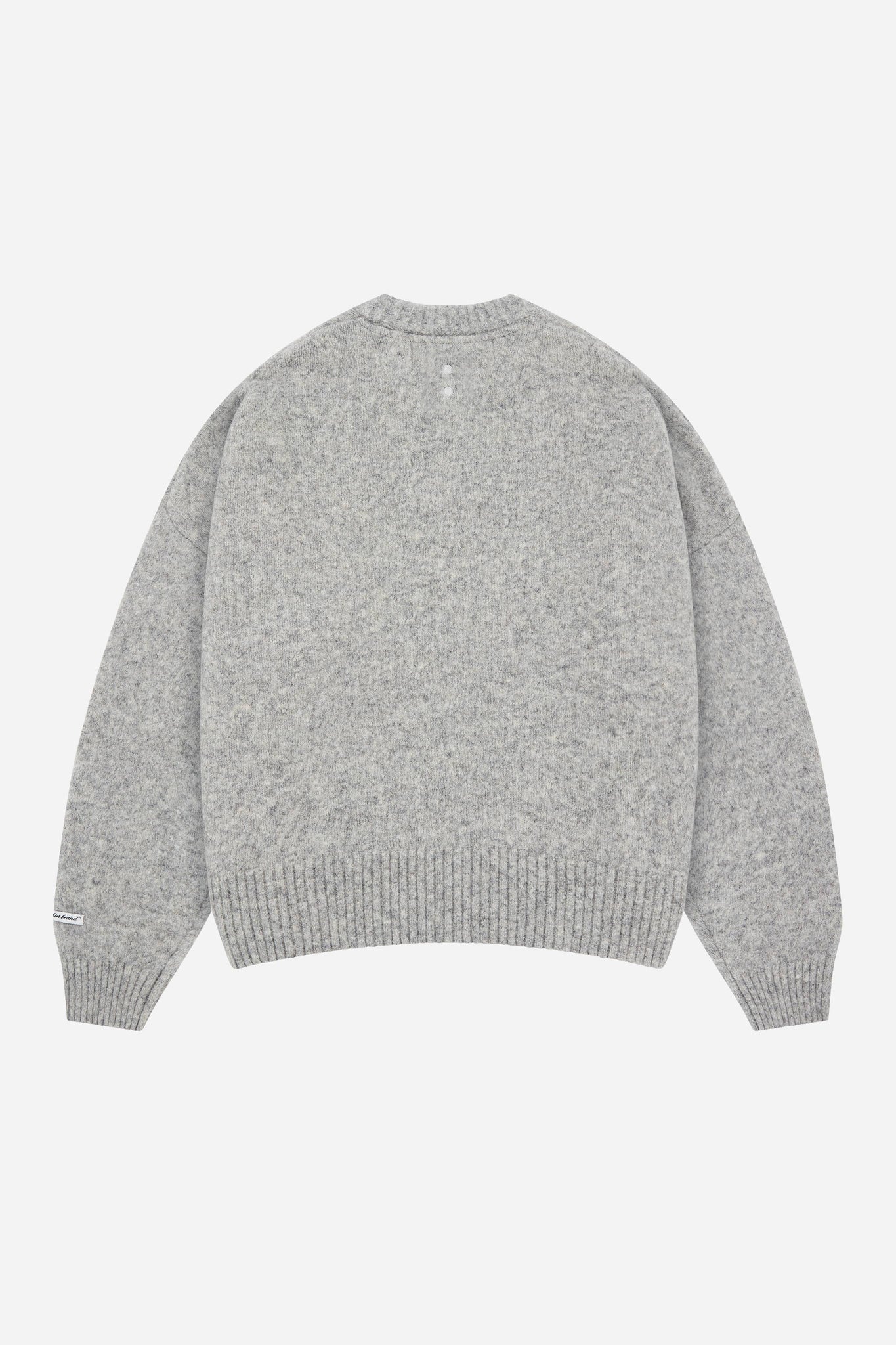 mohair crew neck light grey