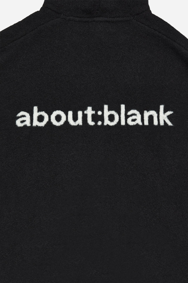 mohair knitted hoodie black/ecru