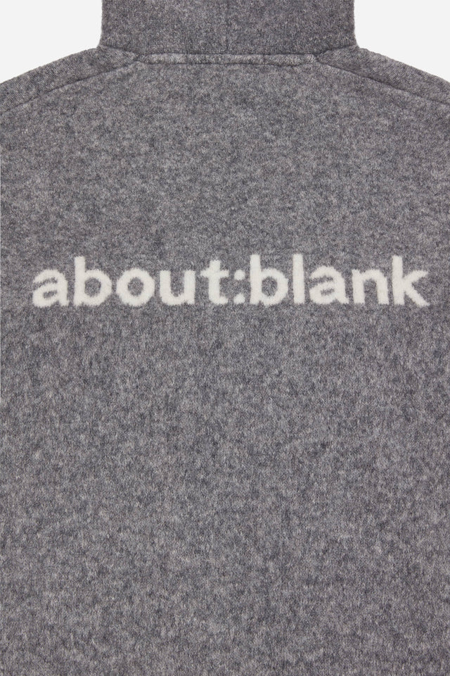 mohair knitted logo hoodie charcoal/ecru