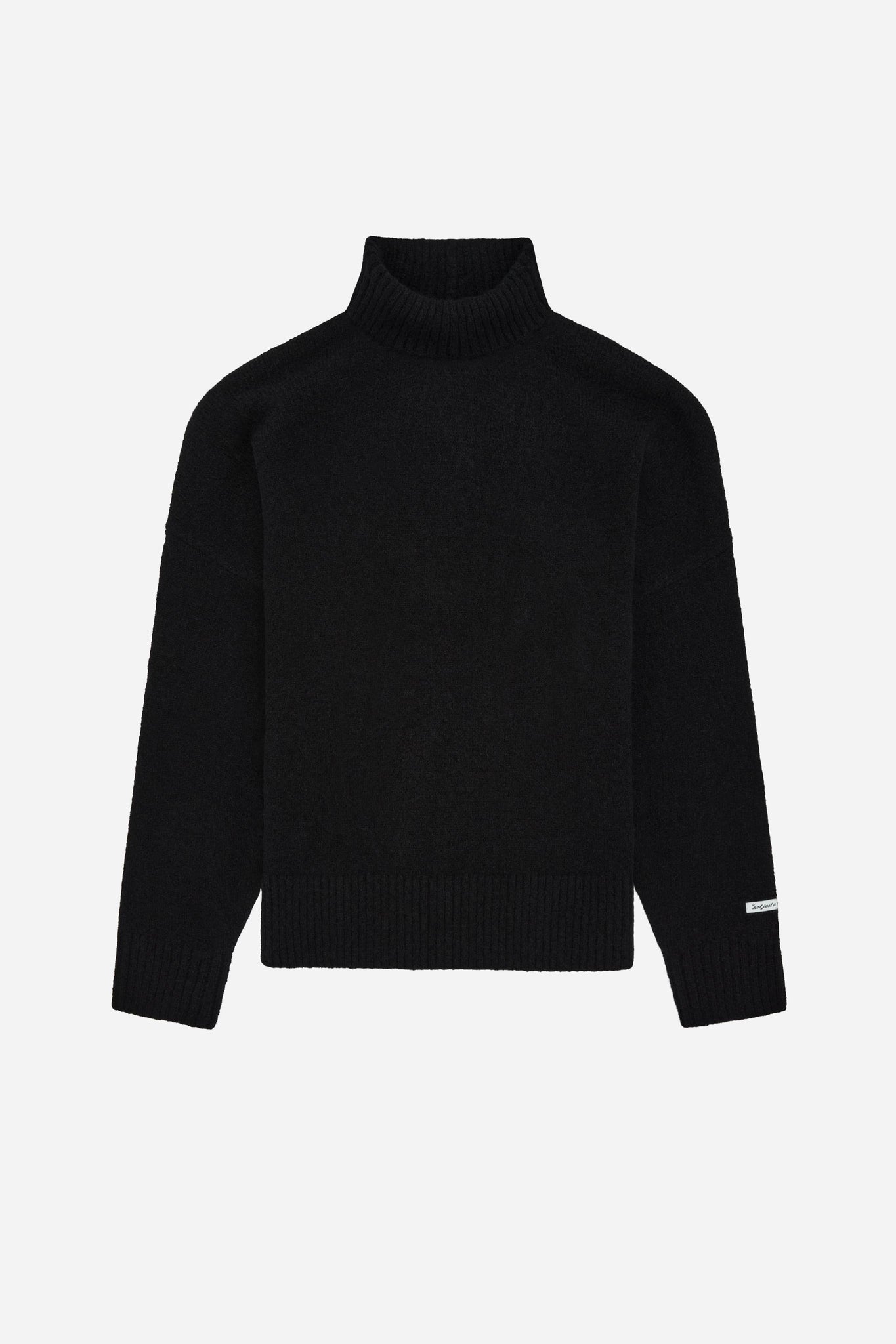 mohair roll neck black