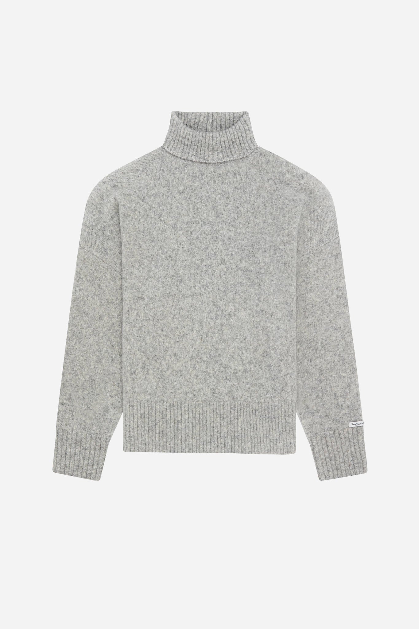 mohair roll neck grey