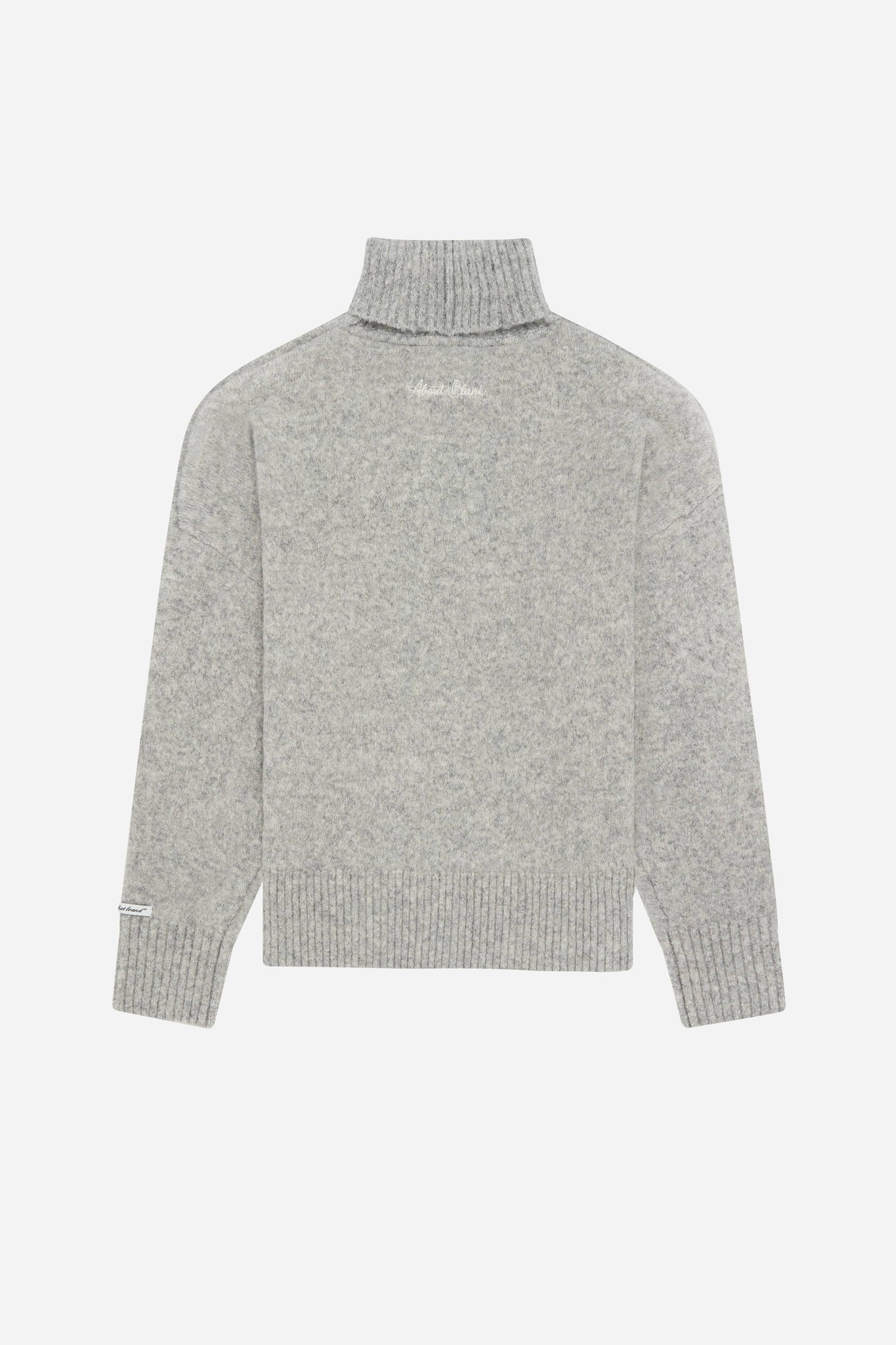 mohair roll neck grey