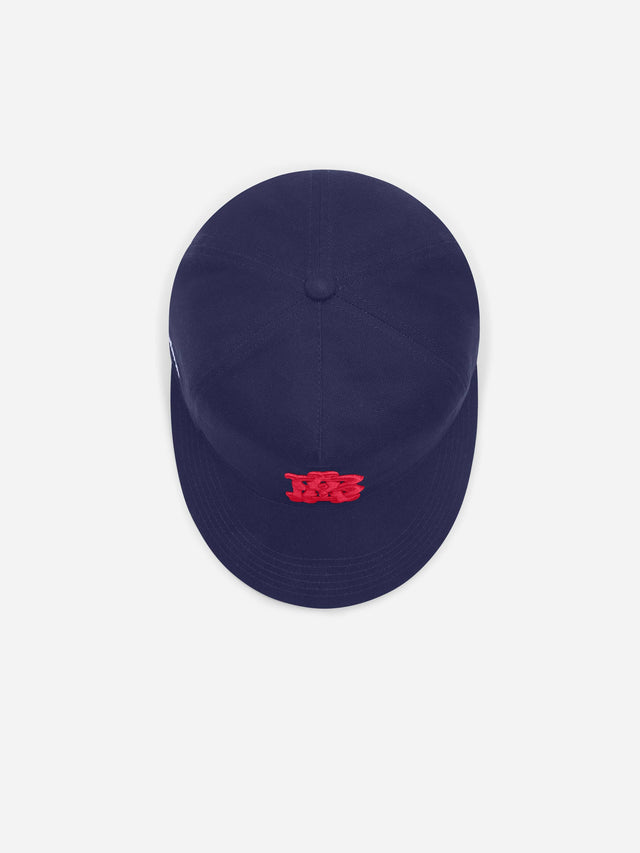 monogram cap navy/red