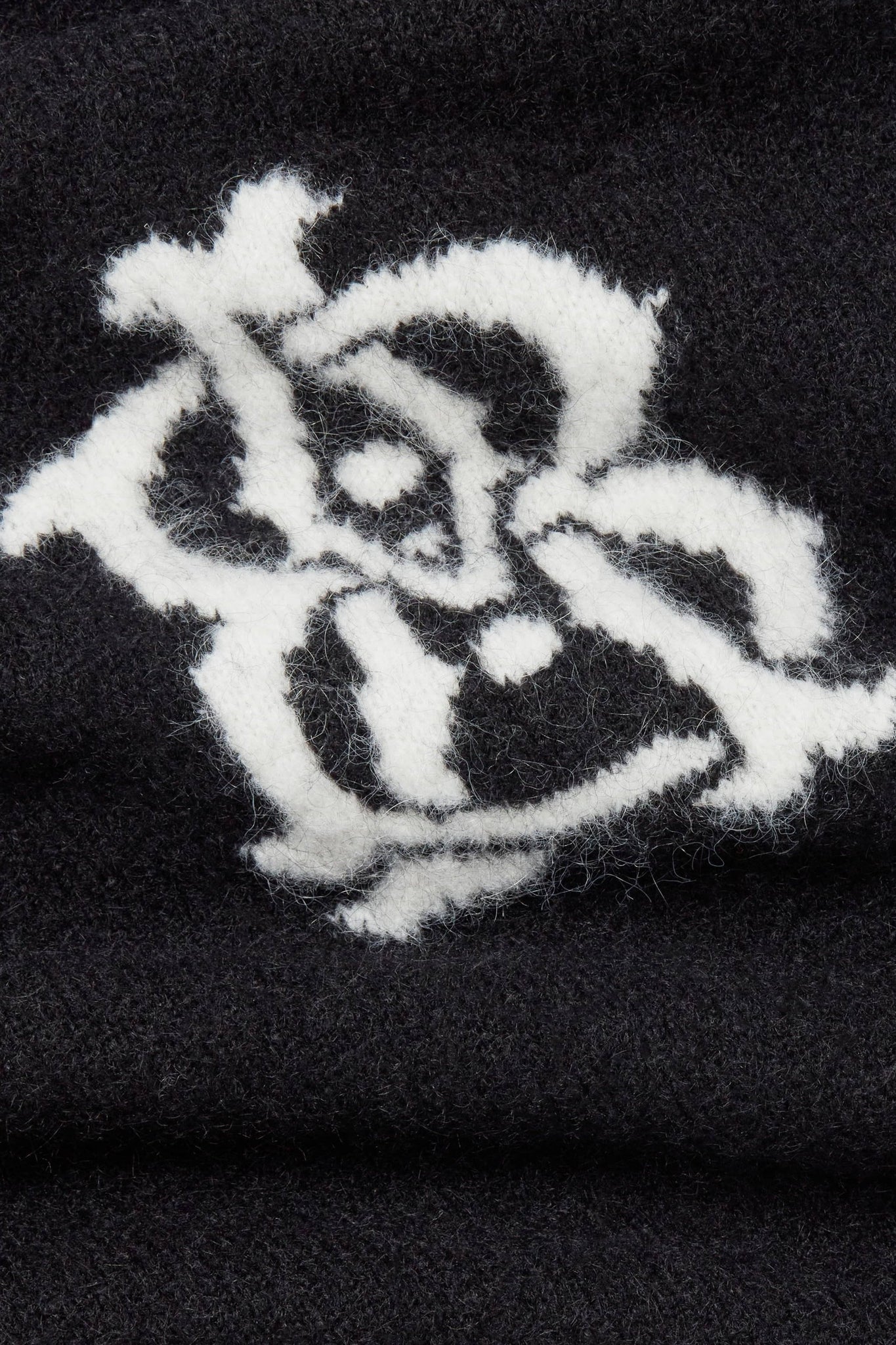 monogram knitted crewneck black/ecru