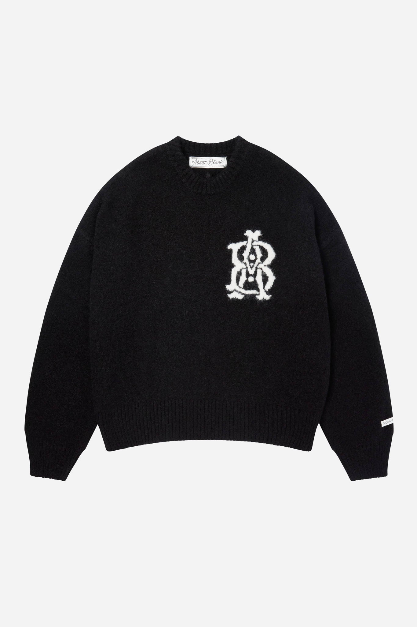 monogram knitted crewneck black/ecru