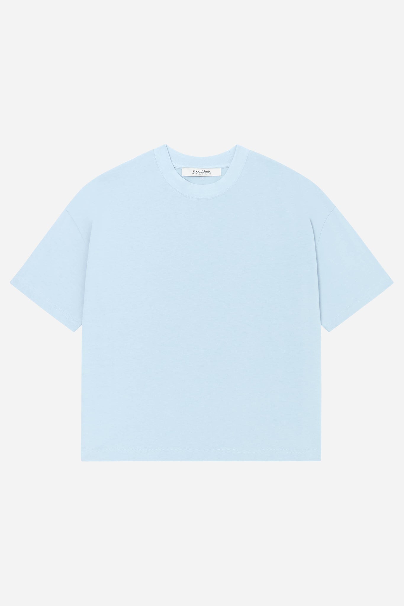 mock neck t-shirt sky blue