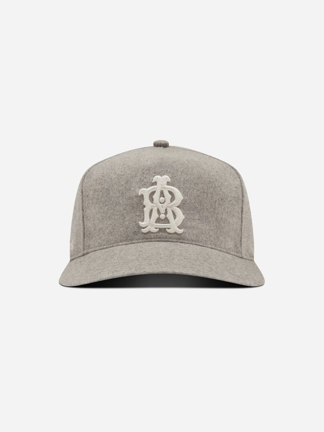 monogram cap wool grey/ecru