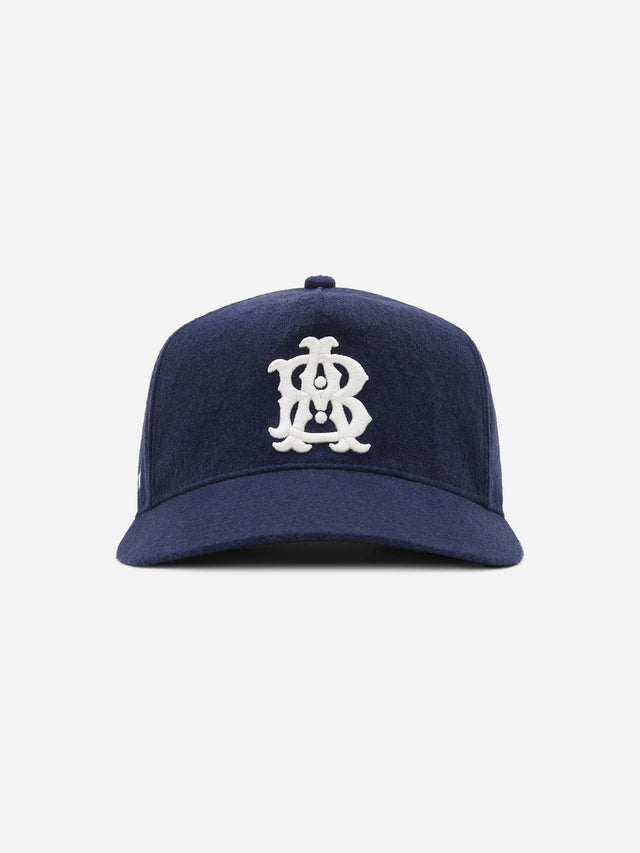 monogram cap wool navy/ecru