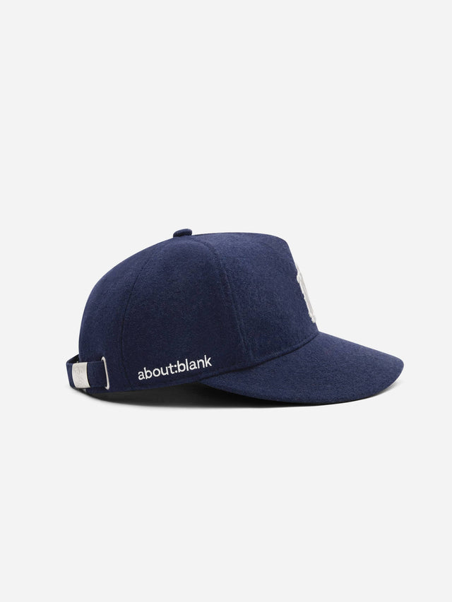 monogram cap wool navy/ecru
