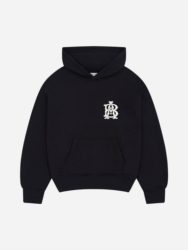 monogram hoodie black