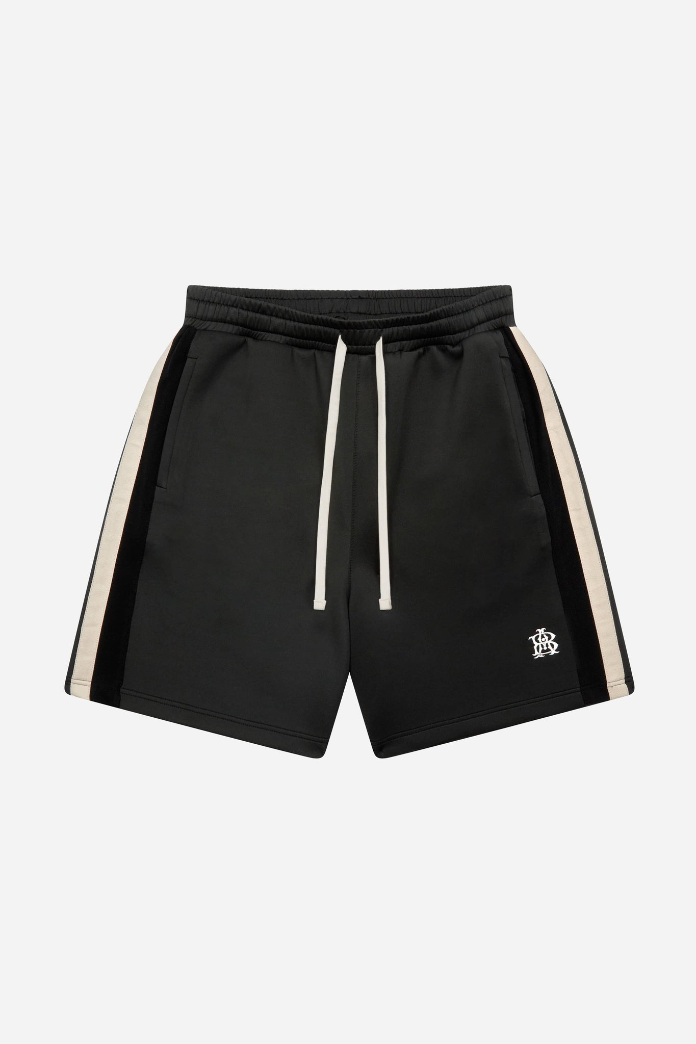monogram track short black/ecru