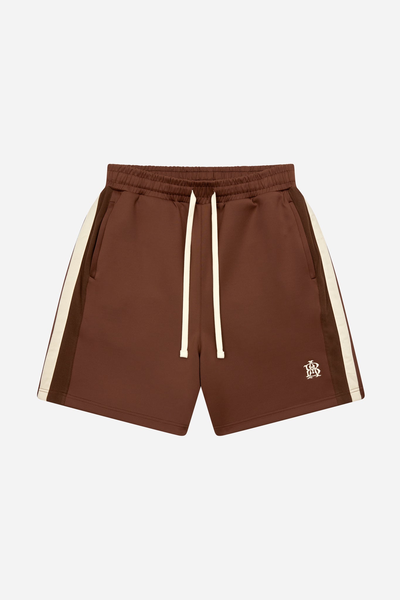 monogram track short brown/ecru