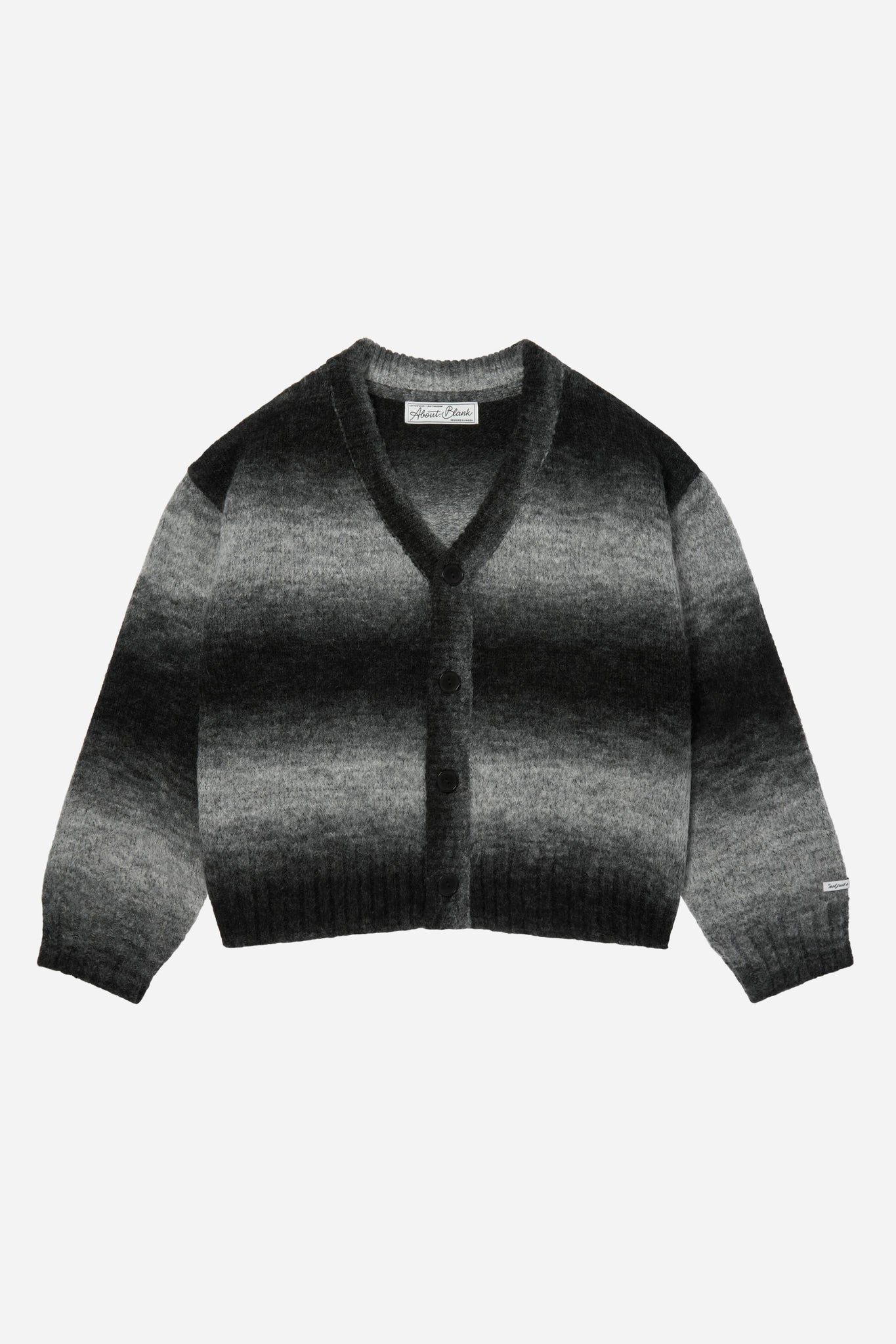 ombré brushed cardigan black/ecru