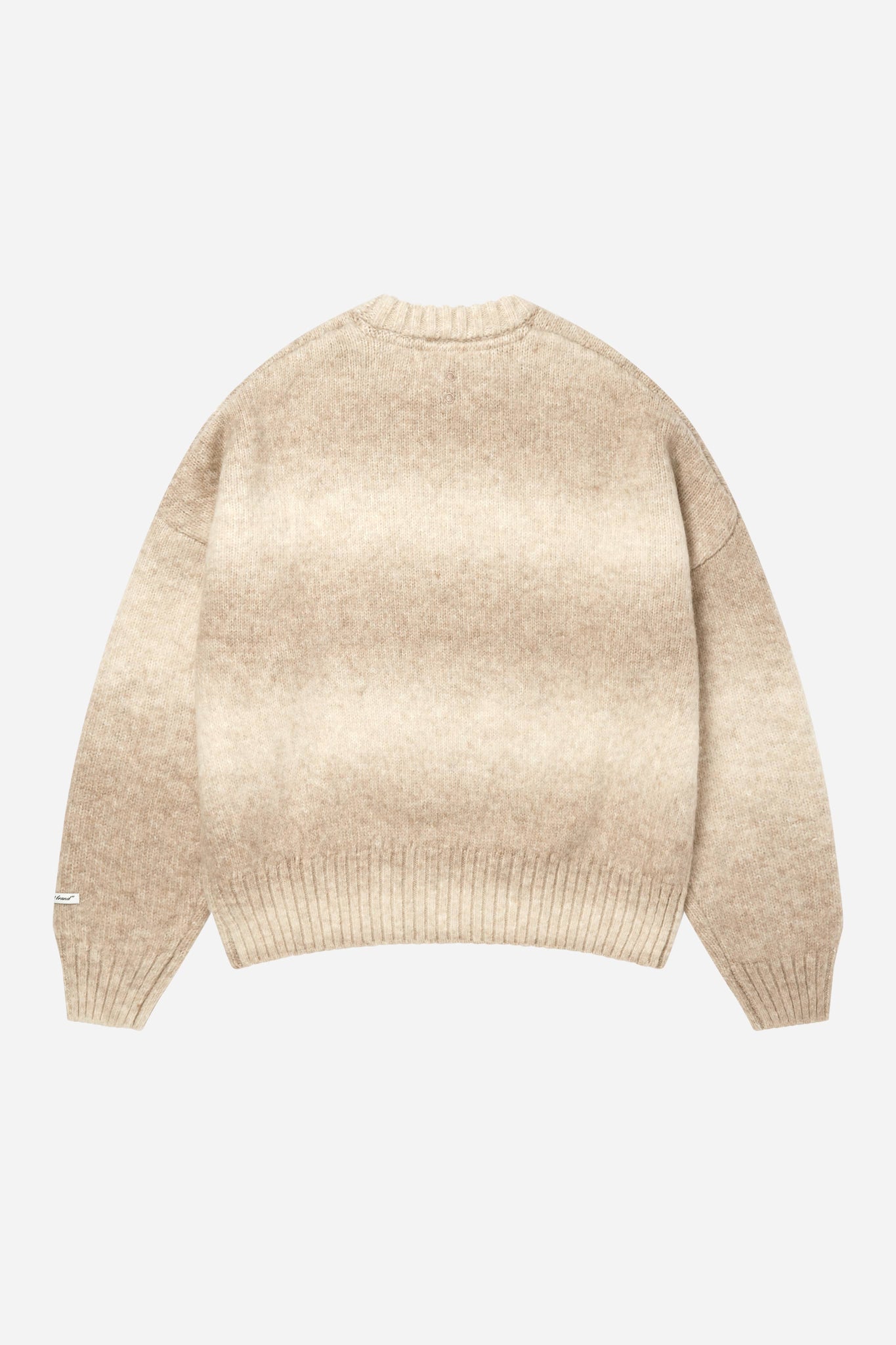 ombré brushed crewneck sand/ecru