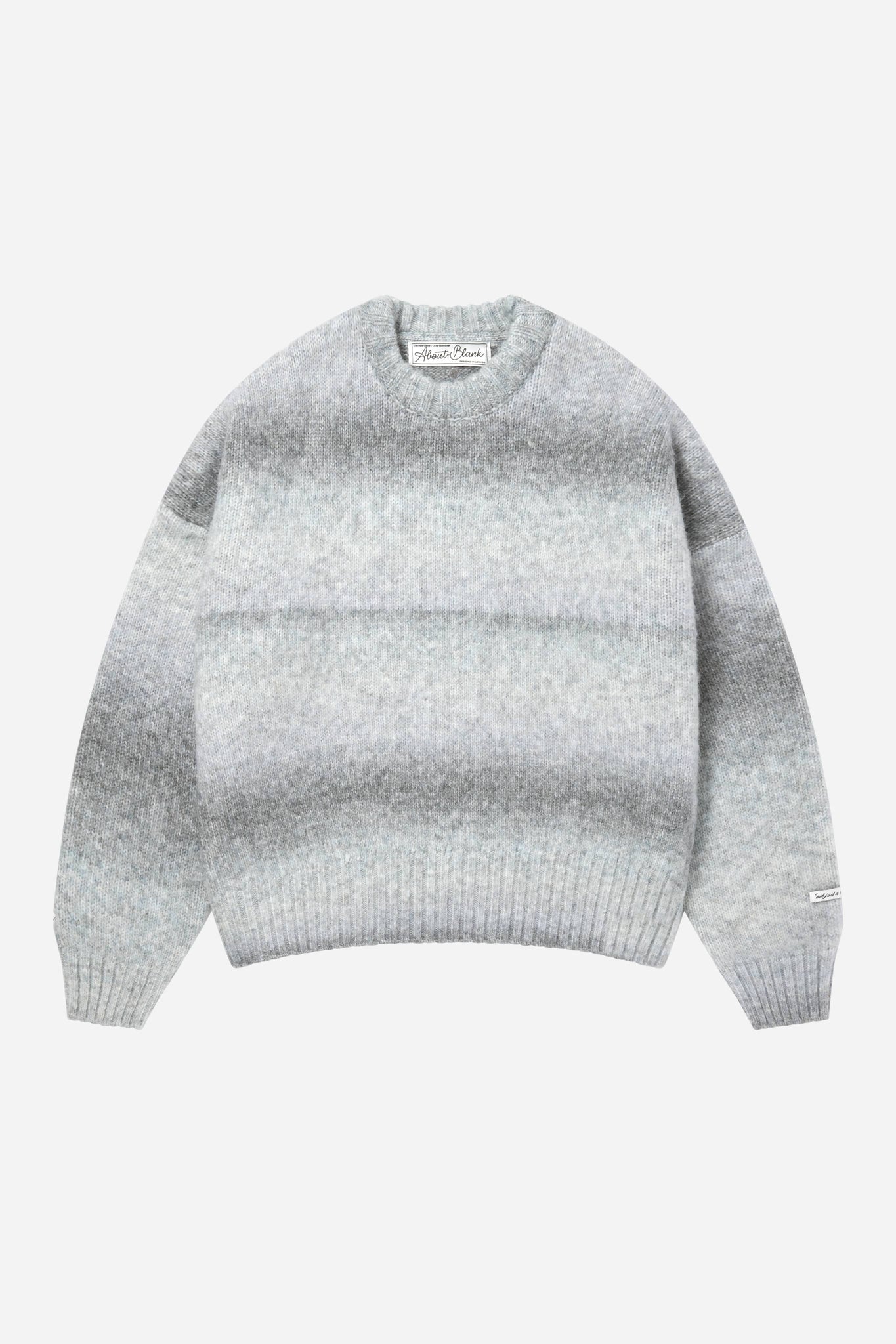 ombré brushed crewneck blue/grey