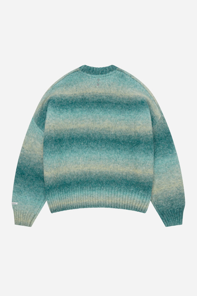 ombré brushed crewneck mint/blue