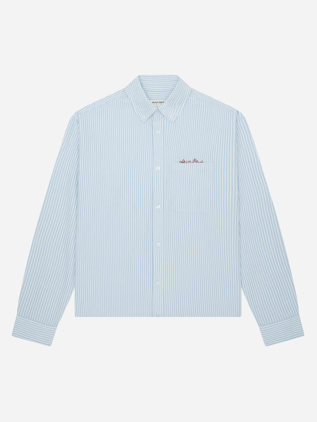 oxford script shirt blue/red
