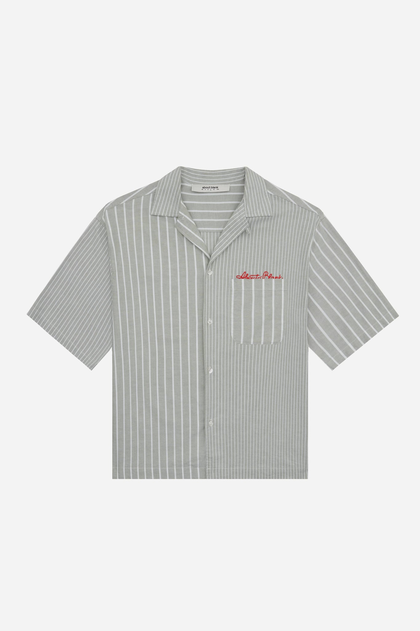 patchwork script shirt green/white
