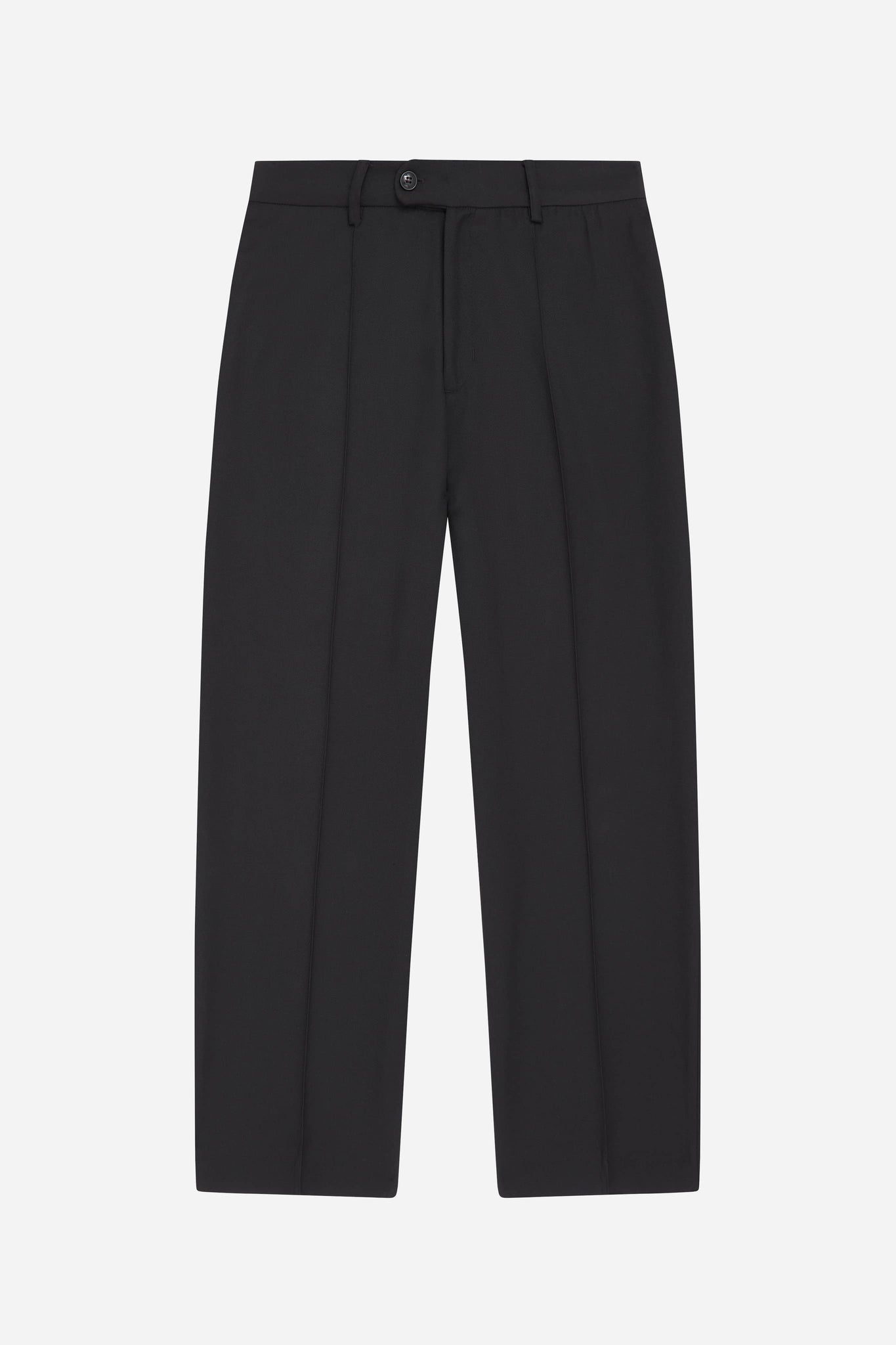 everyday pleated trousers black