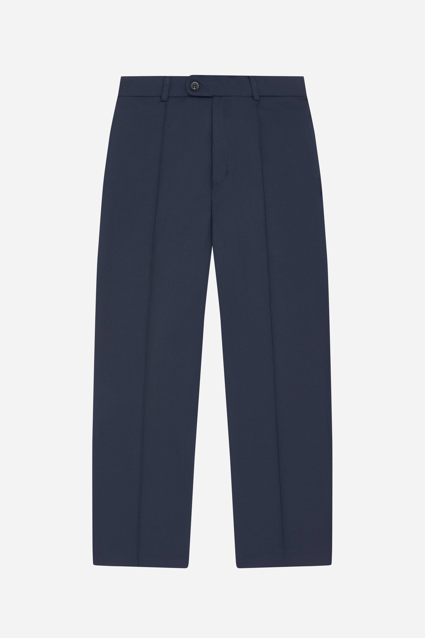 everyday pleated trousers navy