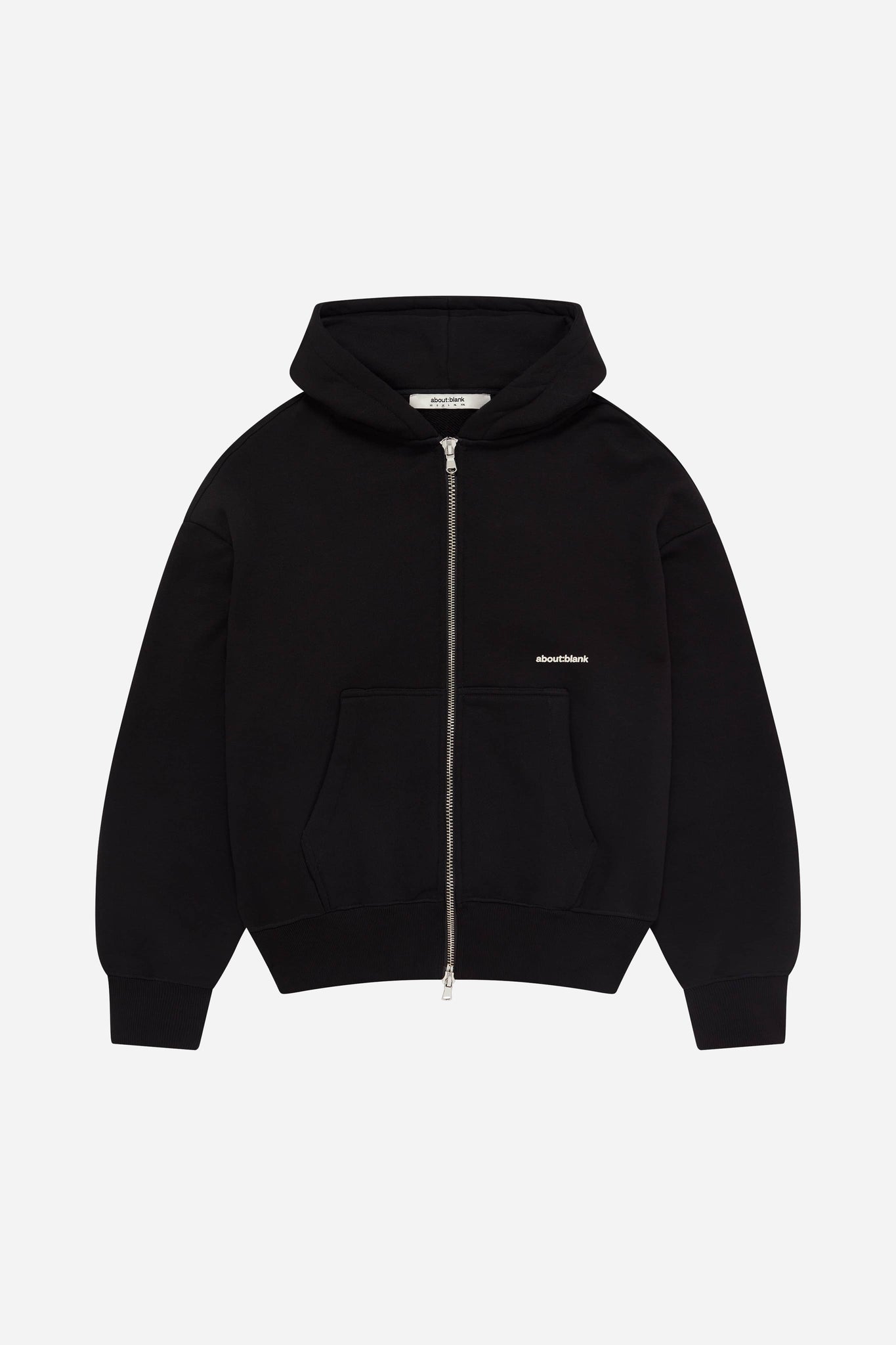 zip box hoodie black/ecru
