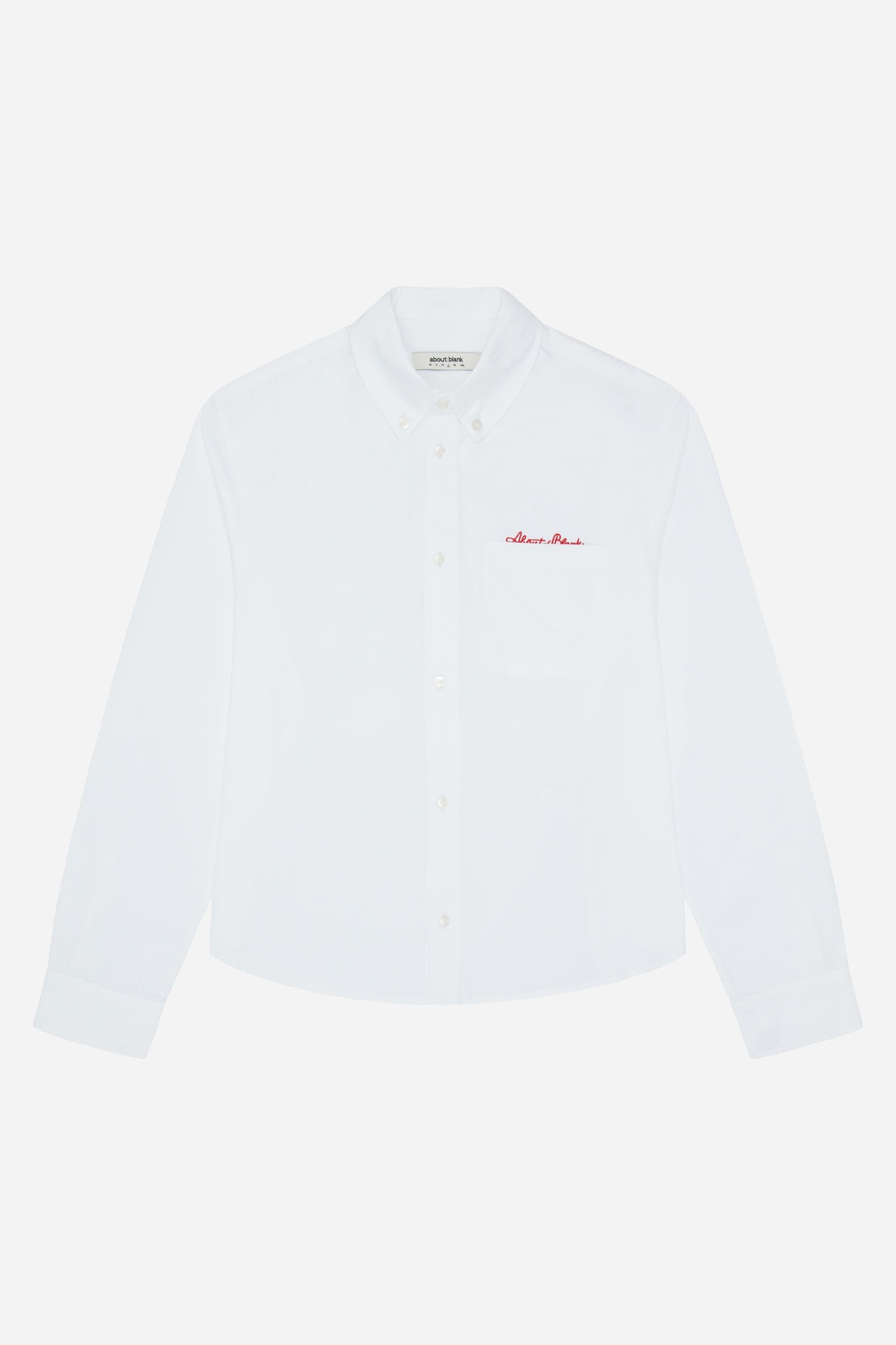 oxford shirt white/red