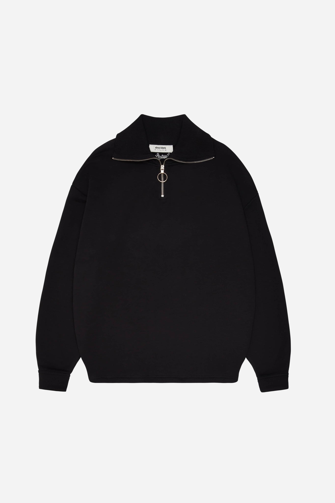 1/4 zip sweatshirt black