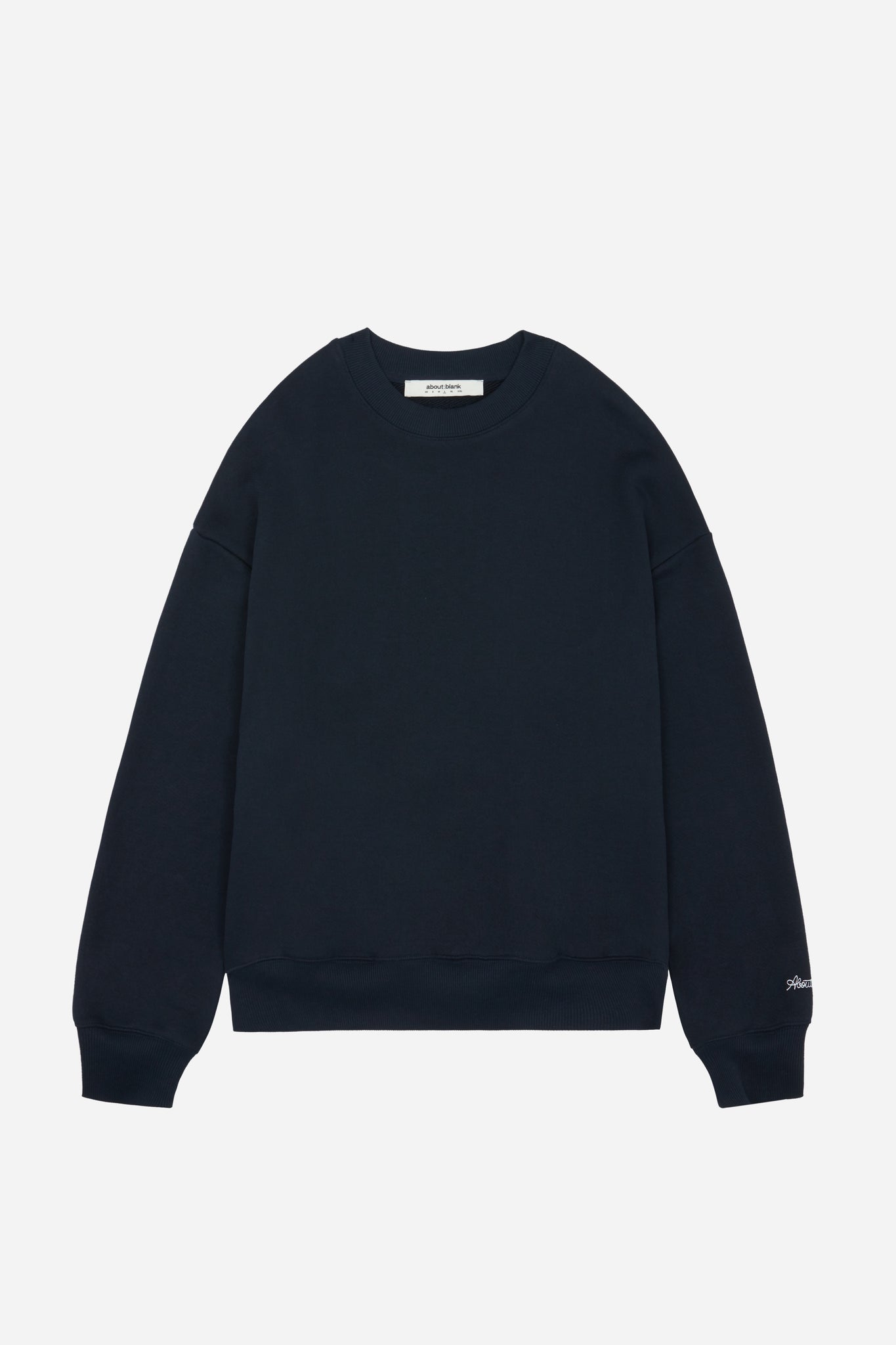 chain stitch sweatshirt french navy/ecru