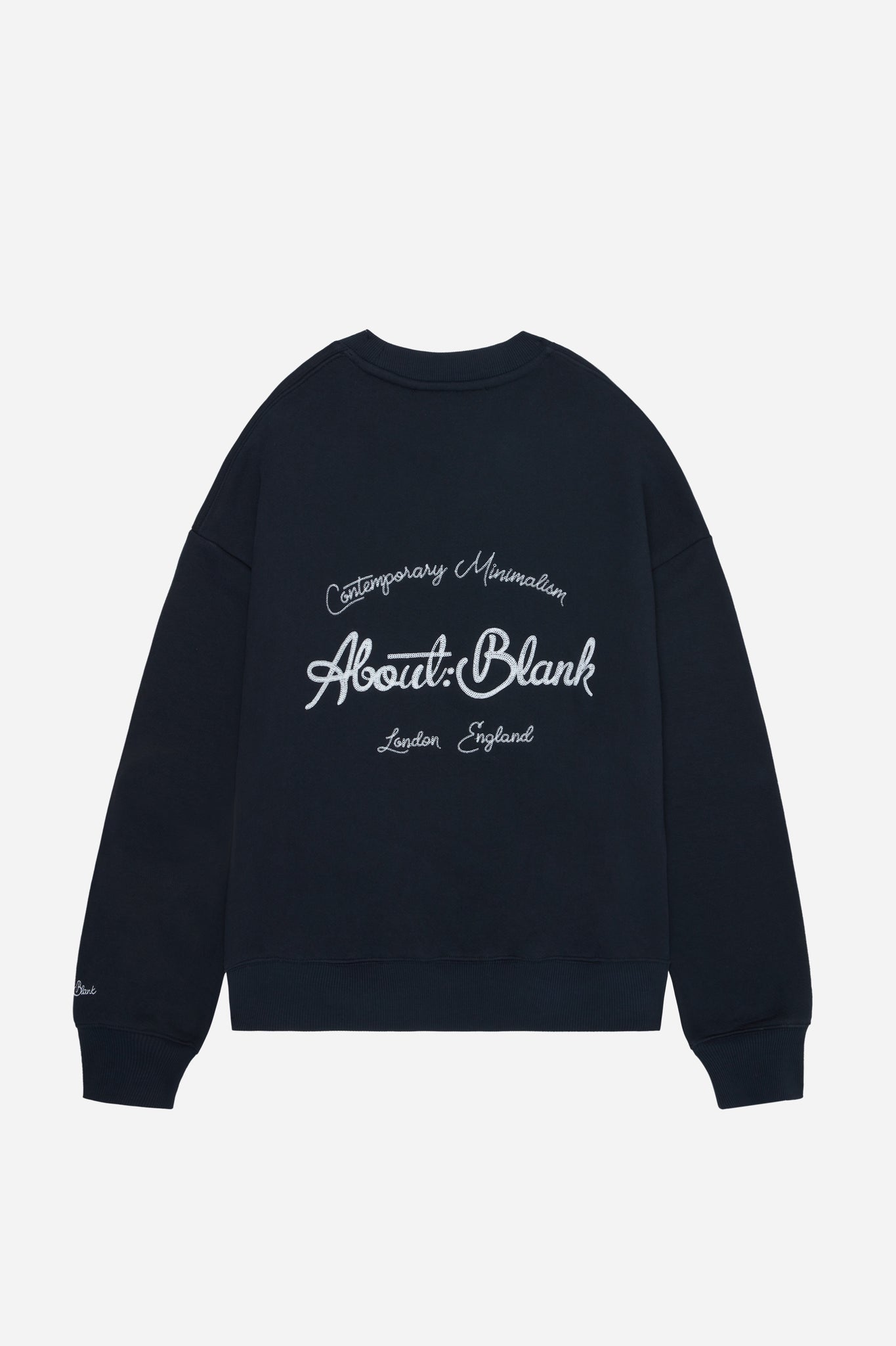 chain stitch sweatshirt french navy/ecru