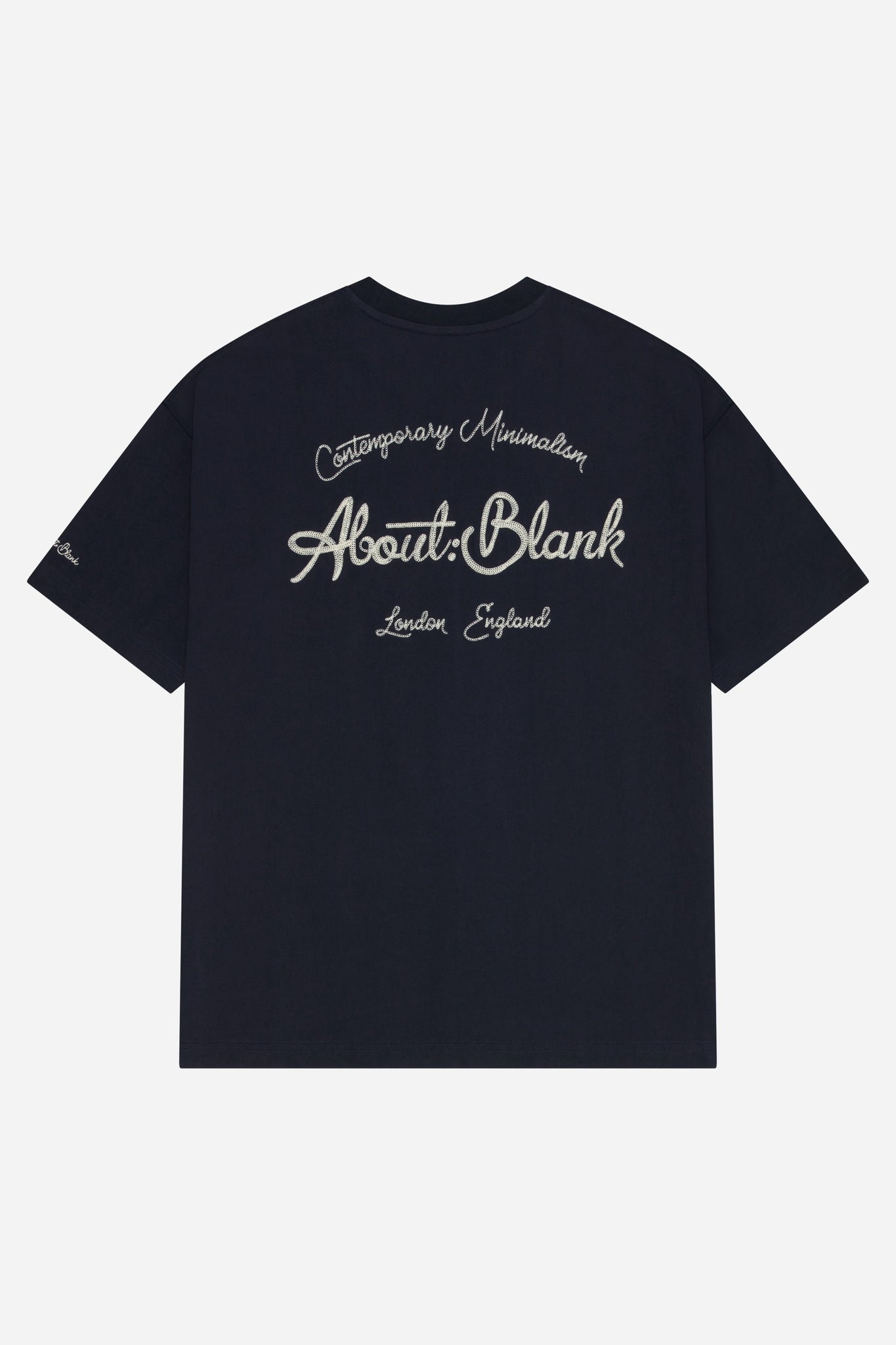 chainstitch t-shirt navy/ecru