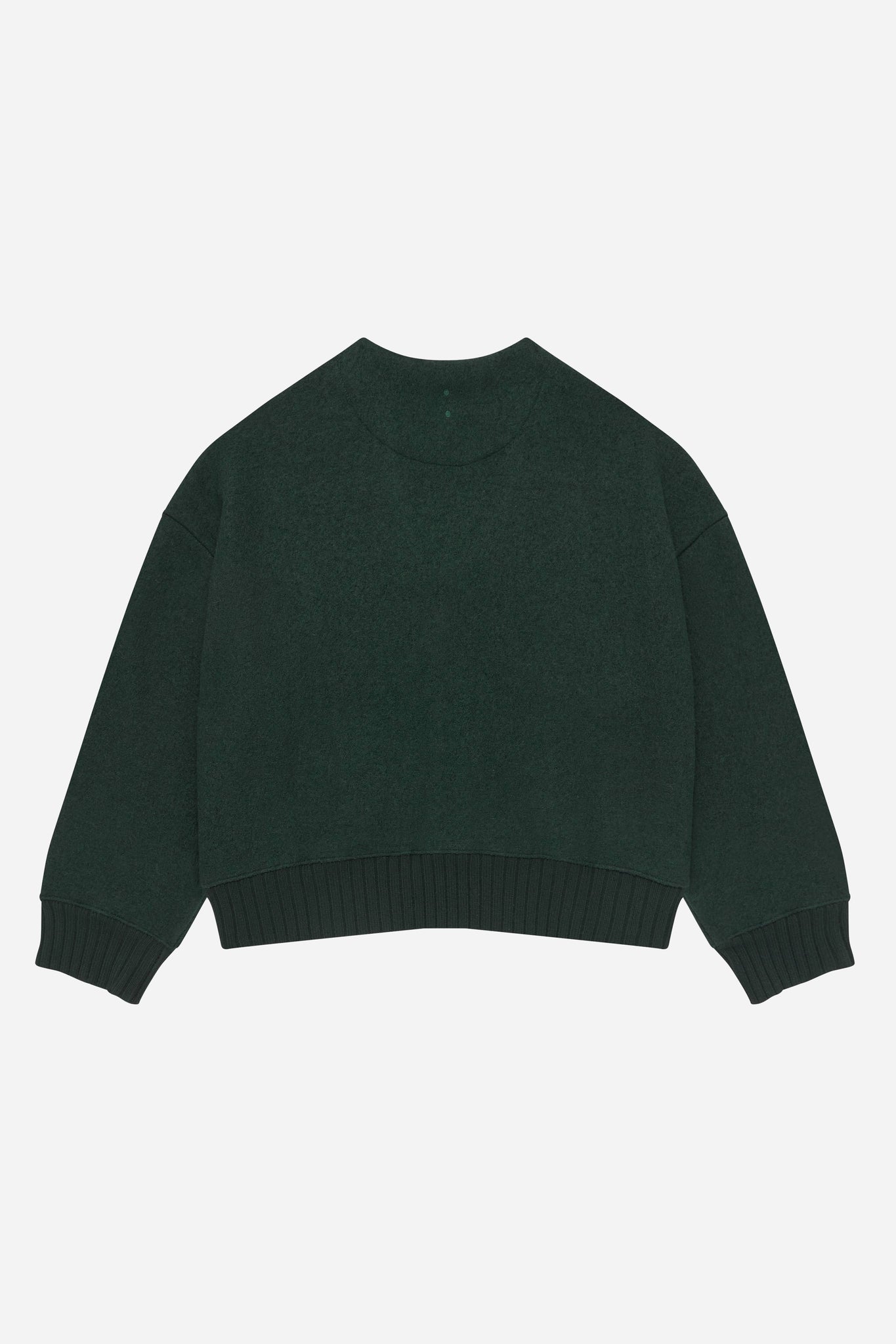 OG cropped wool cardigan epsom green