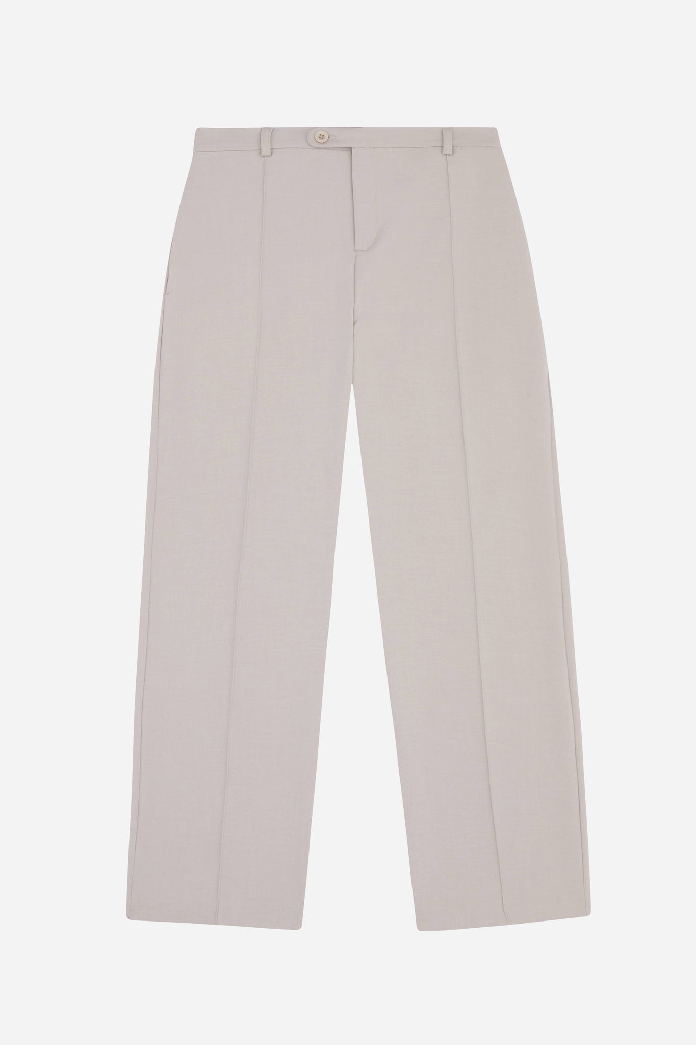 pleated trousers oyster grey