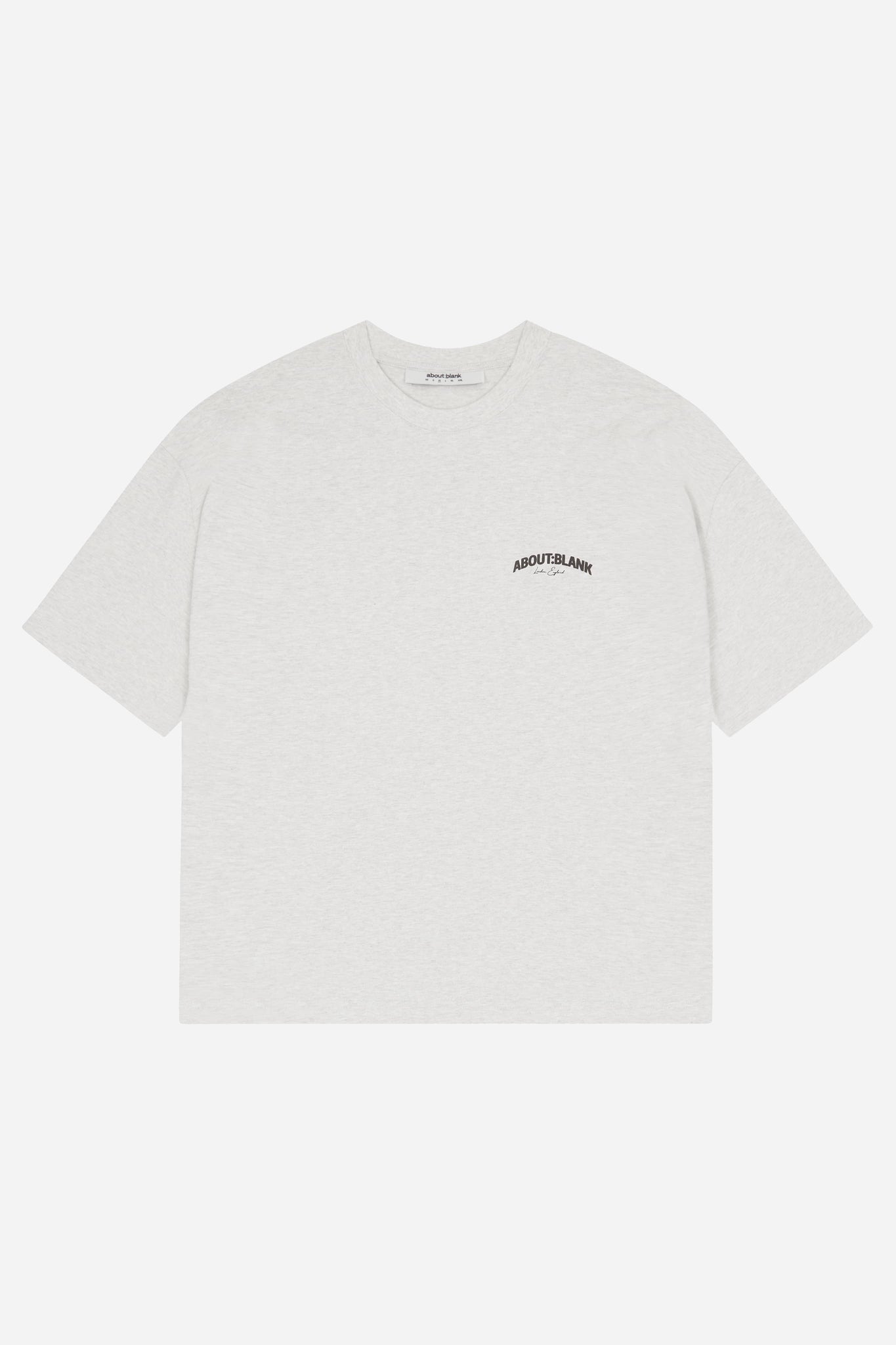 arched logo t-shirt grey marl/black